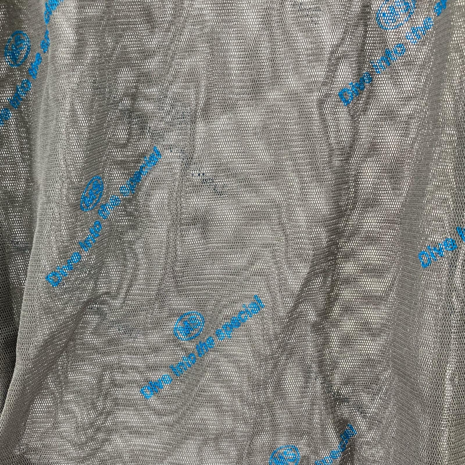 長袖Tシャツ ロゴプリントハイネックメッシュTee/グレー M グレー