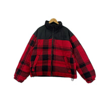 ダウンジャケット THE NORTH FACE ×NANAMICA Harris Tweed Nuptse Jacket ND2969N チェック 赤×黒 (L) L
