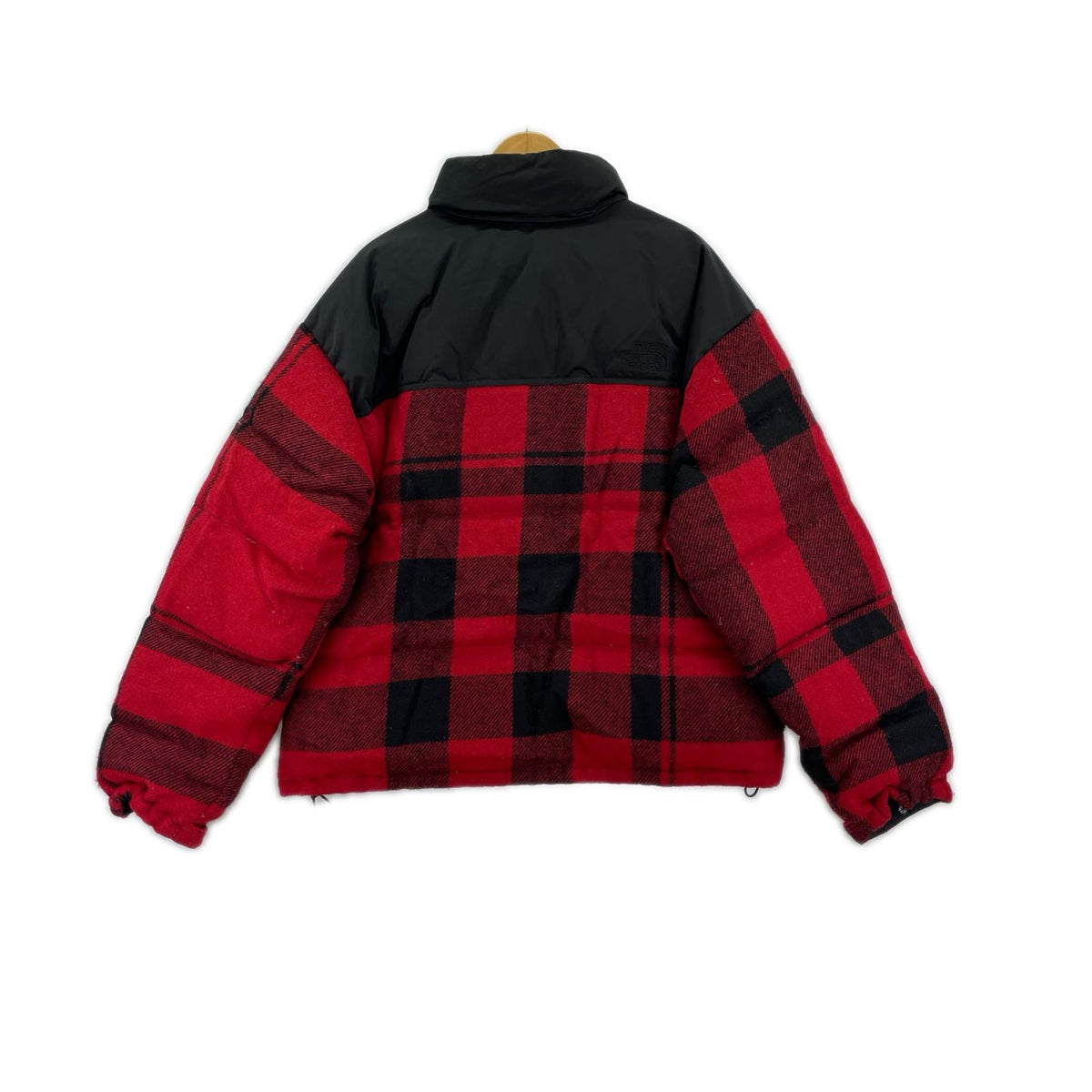 ダウンジャケット THE NORTH FACE ×NANAMICA Harris Tweed Nuptse Jacket ND2969N チェック 赤×黒 (L) L