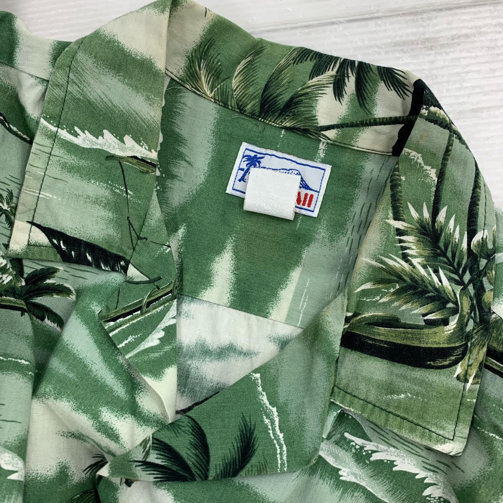半袖シャツ HAWAII アロハシャツ グリーン