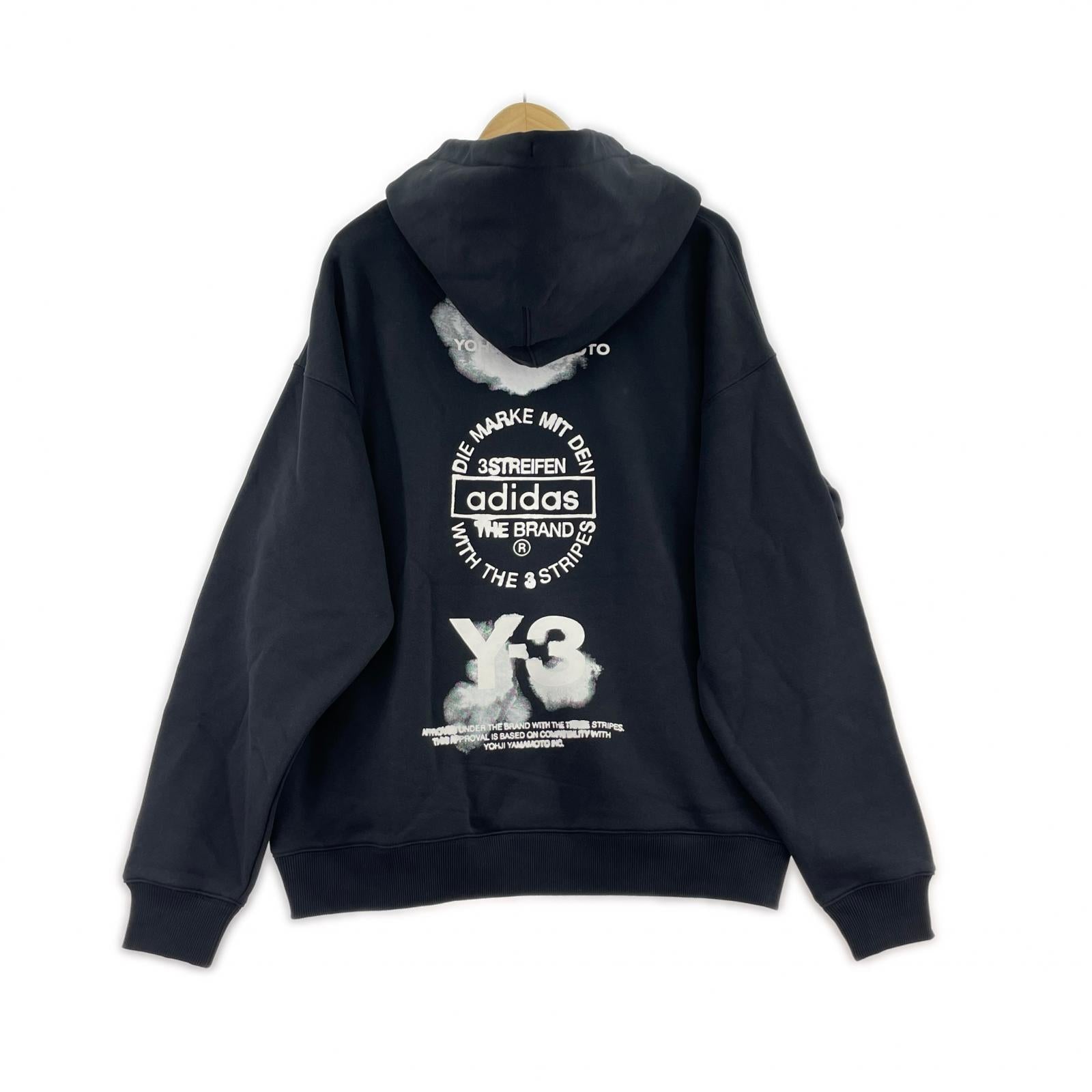 パーカー Y-3 GRAPHIC HOODIE S ブラック S ブラック