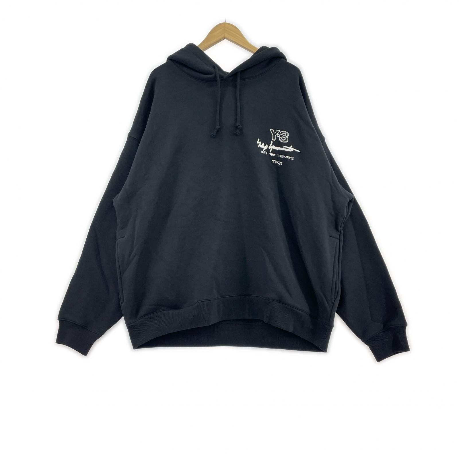 パーカー Y-3 GRAPHIC FT HOODIE XL ブラック ブラック