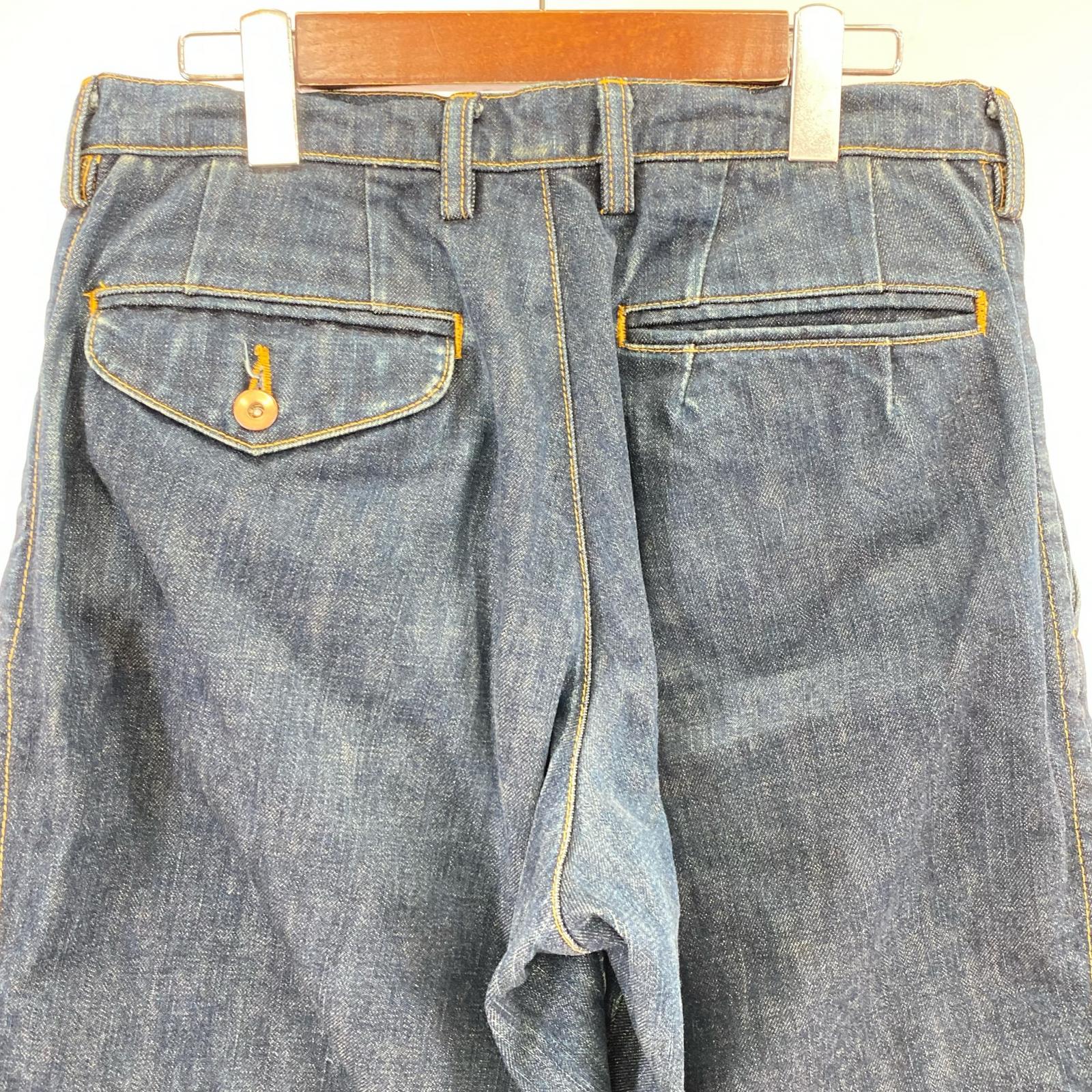 デニムパンツ パッカリングデニム 青 1 ブルー