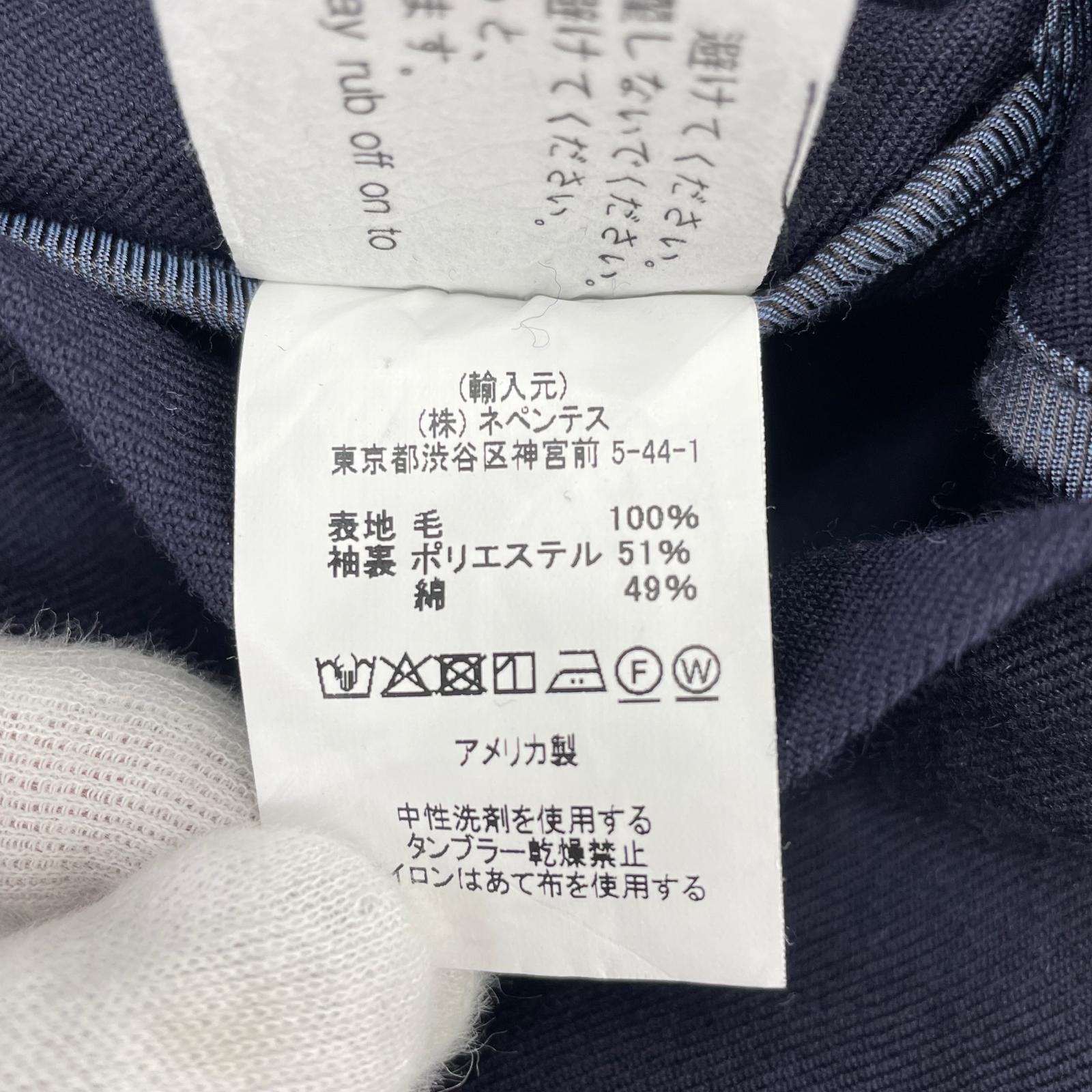 テーラードジャケット PEG MID FIELD BLAZER TROPICAL WOOL ネイビー