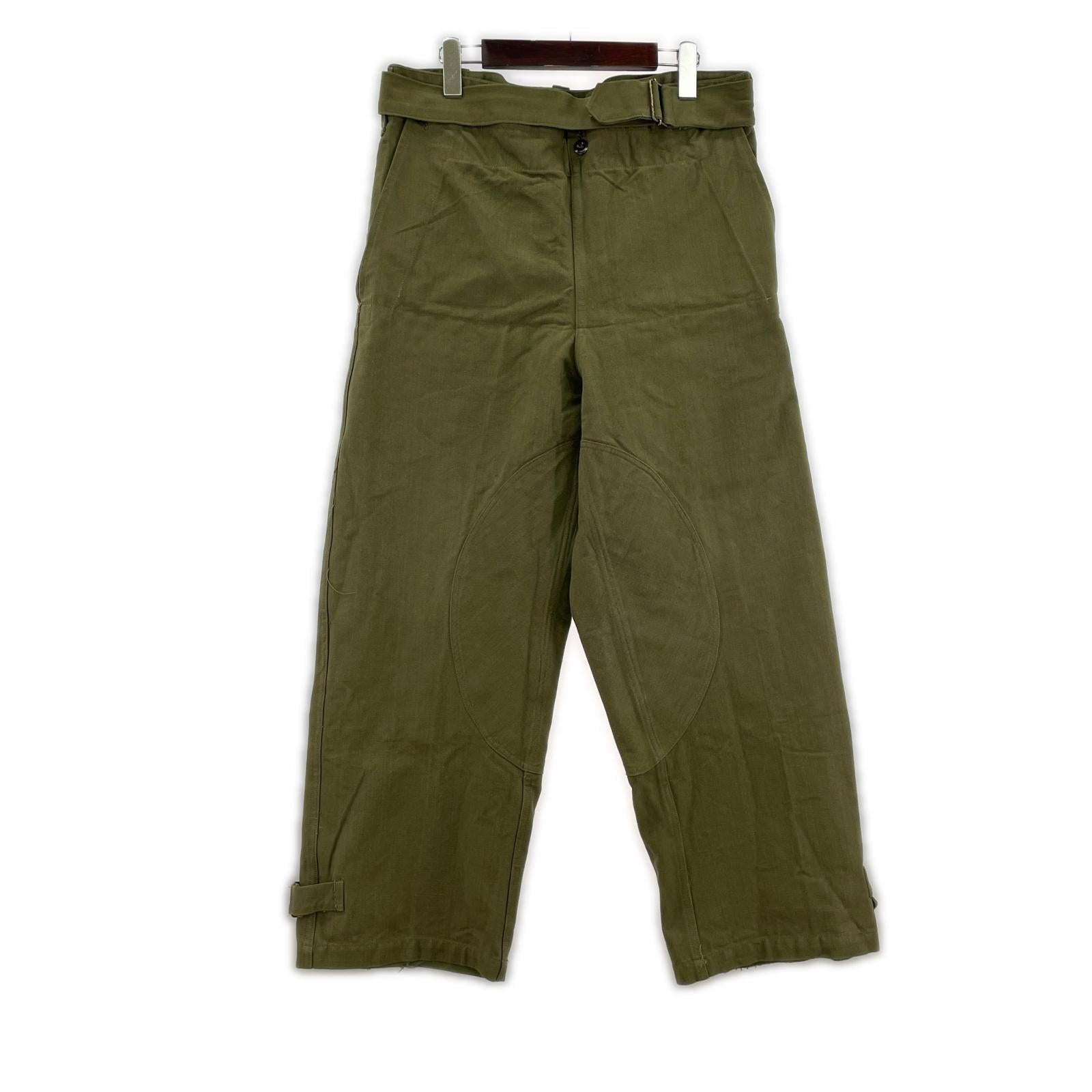 パンツ フランス軍 モーターサイクルパンツ 前期型 グリーン