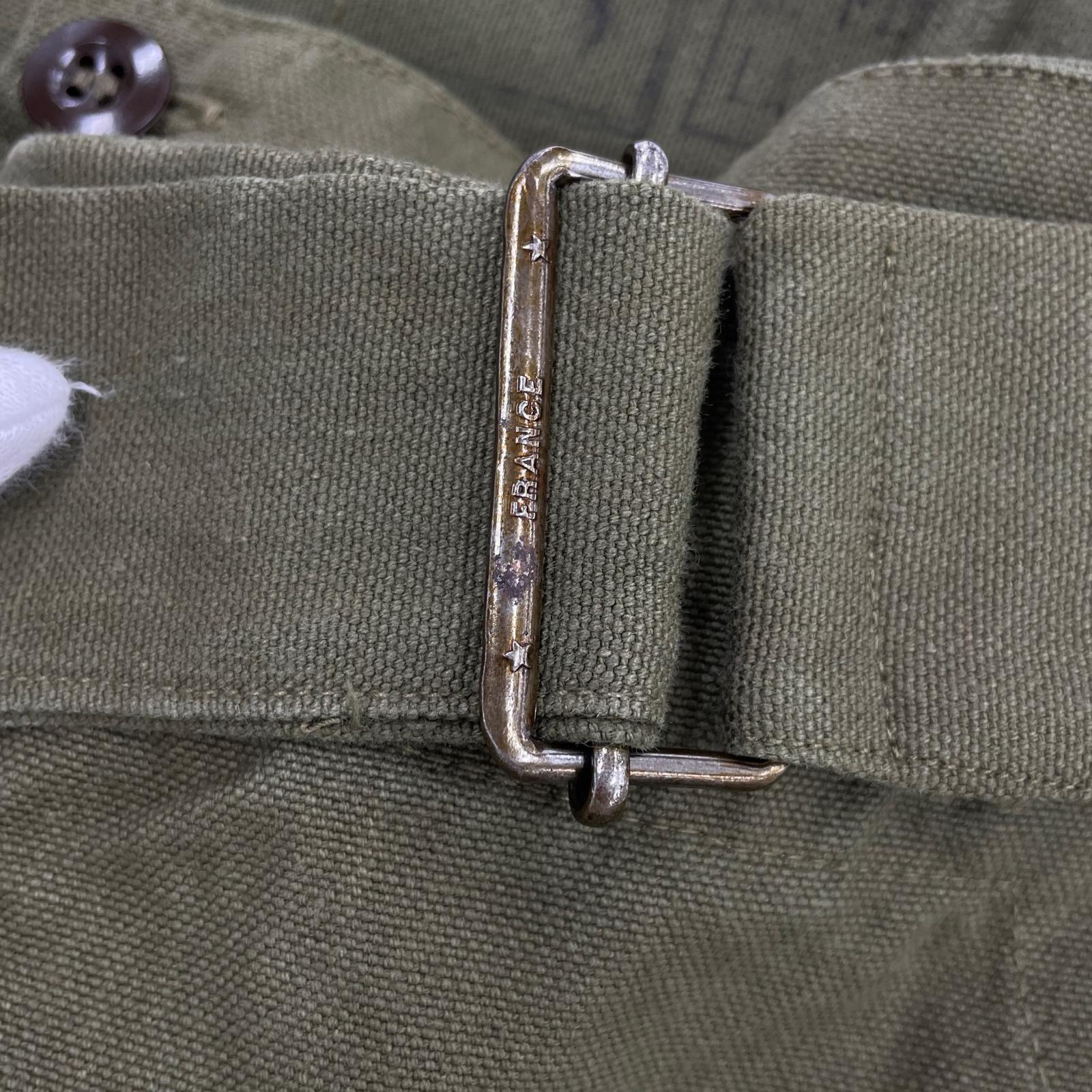 パンツ フランス軍 モーターサイクルパンツ 前期型 グリーン