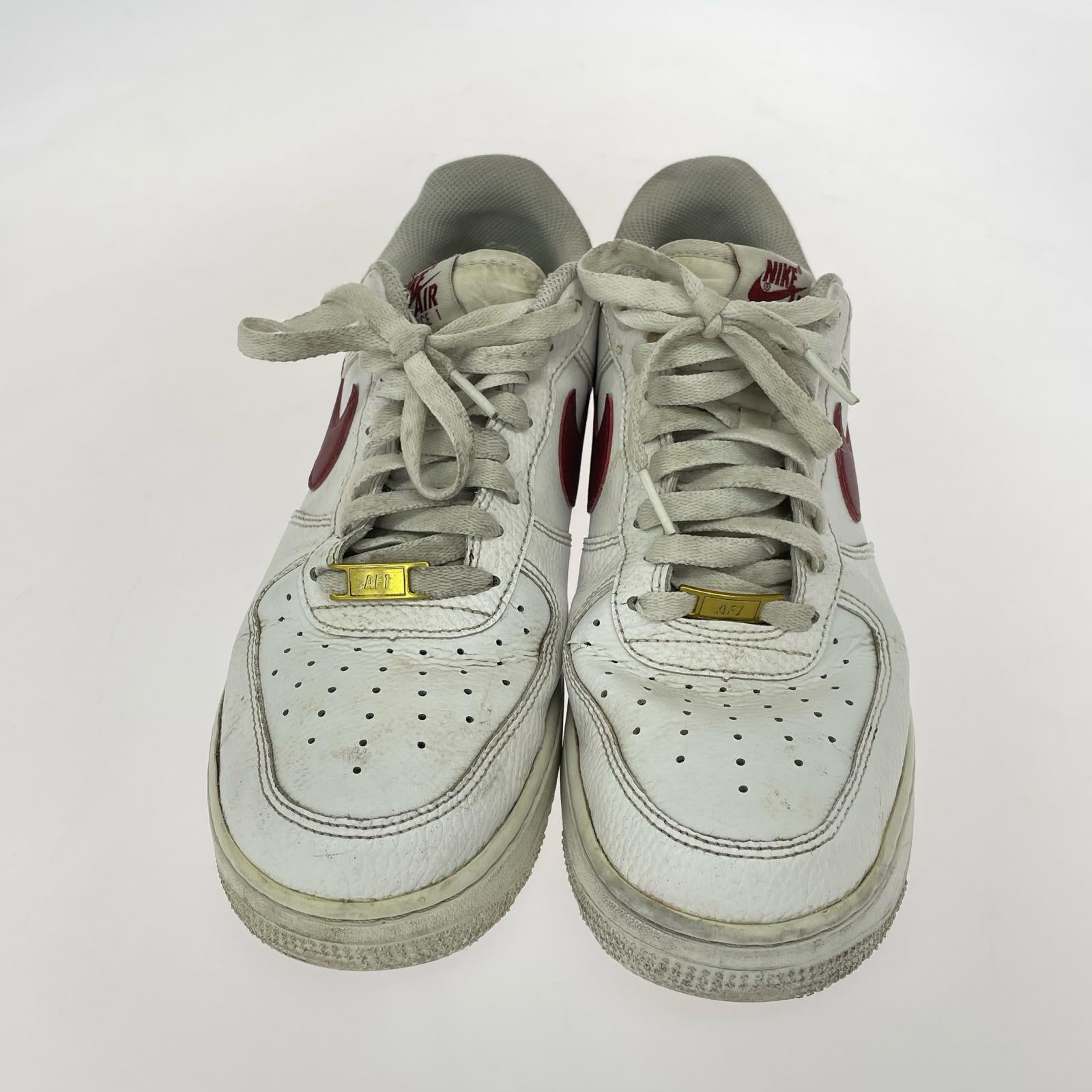 スニーカー AF1 27.0cm ホワイト/レッド 27cm (US9 UK8 1/2 EU44) ホワイト