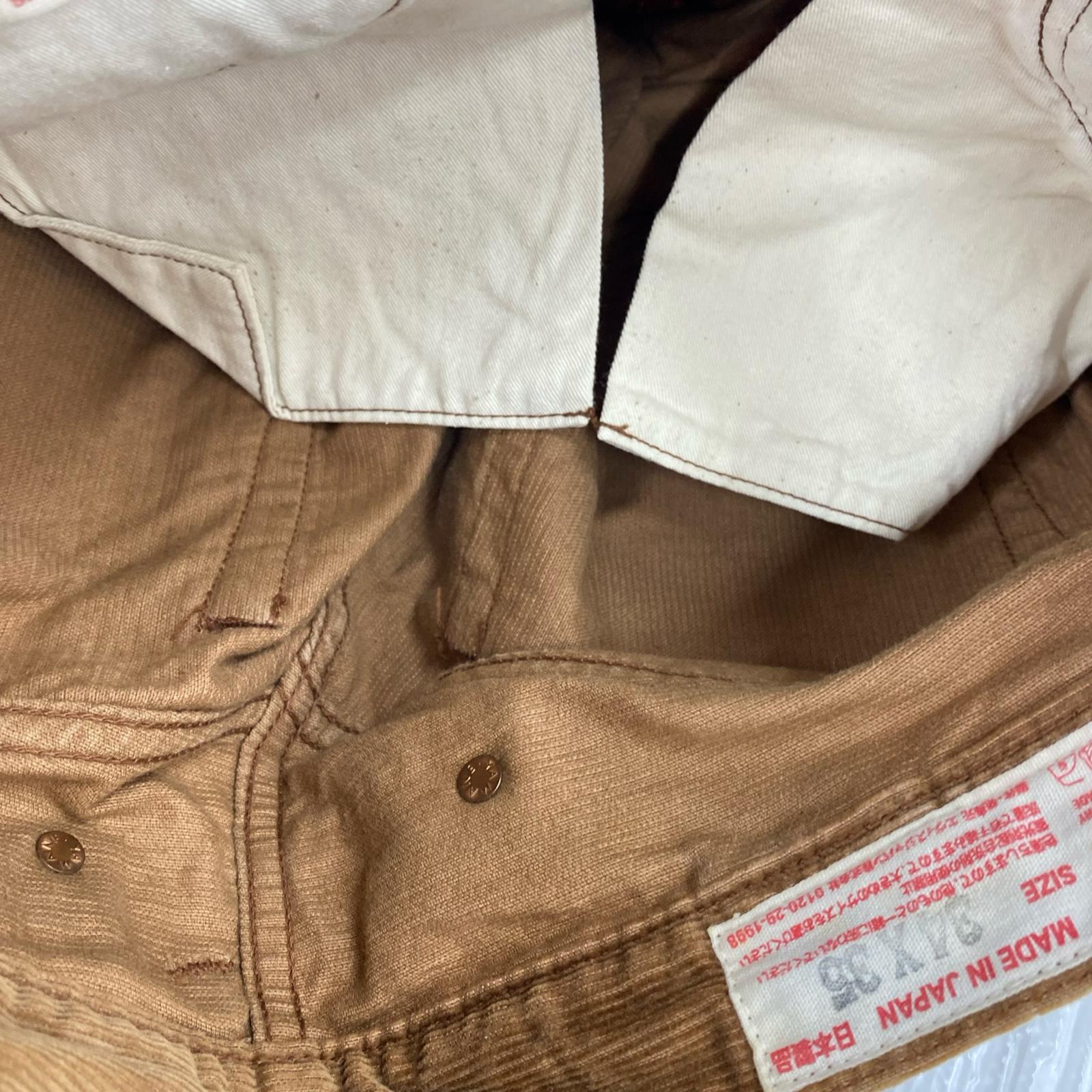 パンツ YAMANE DELUXE HAYAOKI コーデュロイ シンチバック 34 茶 34 ブラウン