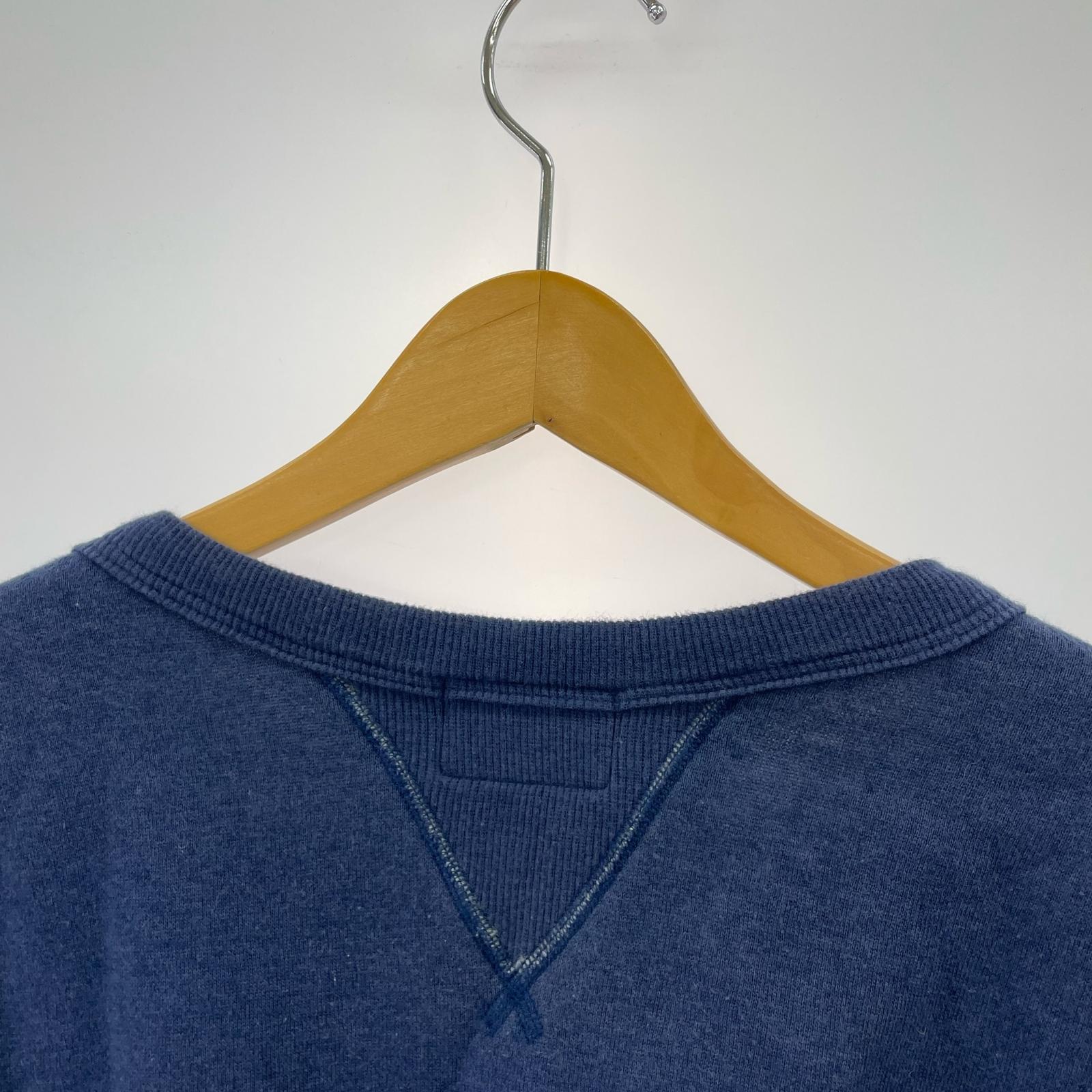 スウェット 両V カレッジ スウェット 紺 ネイビー