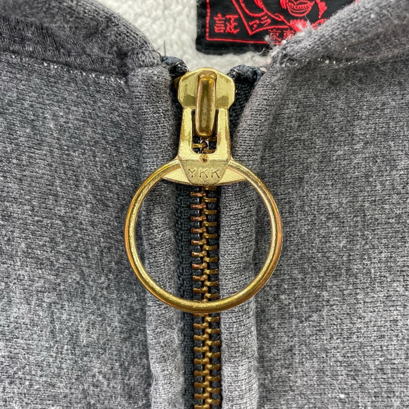 パーカー タイガー カモメ 刺繍 ジップ パーカー 40 グレー 40 グレー