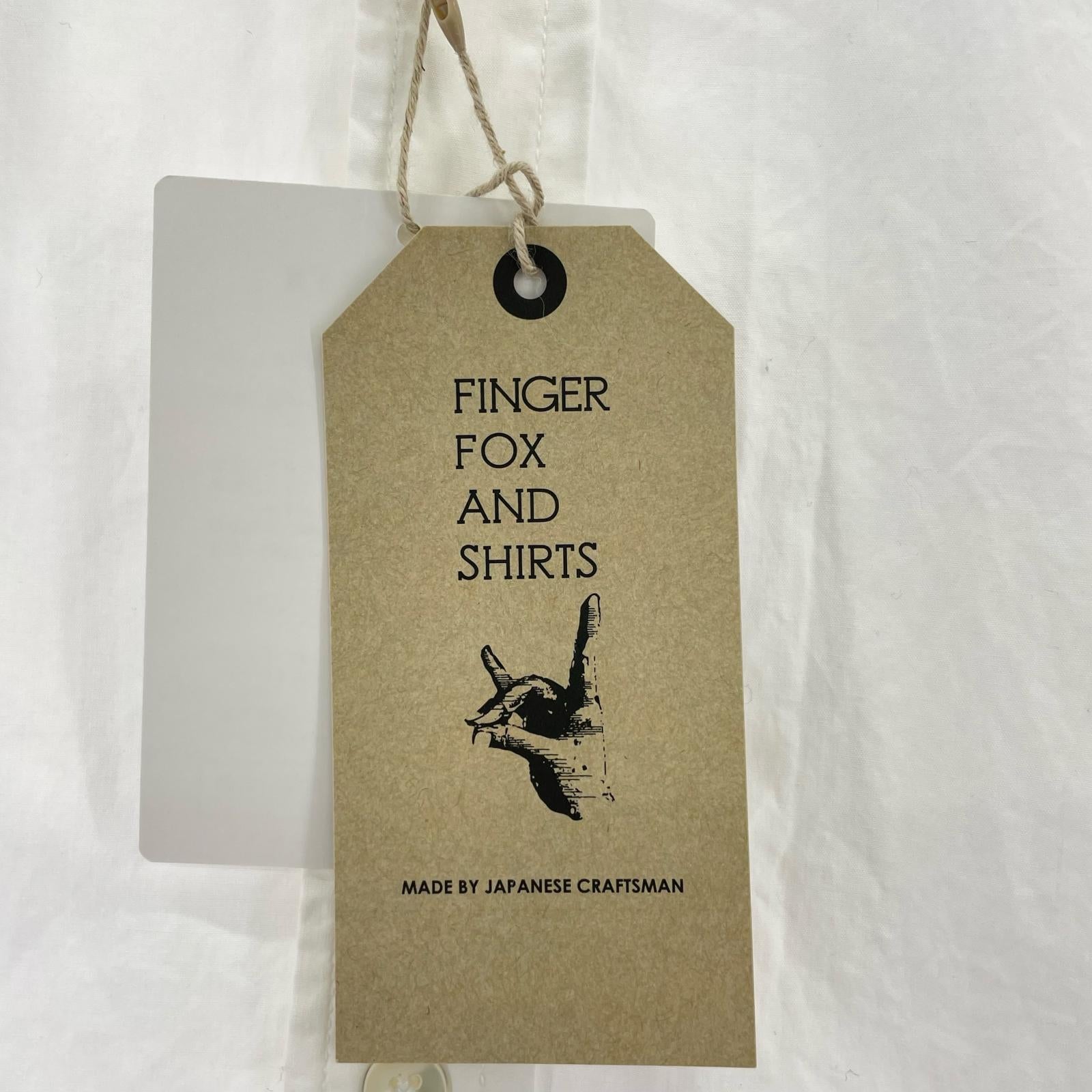 長袖シャツ FINGER FOX AND SHIRTS 白 ホワイト