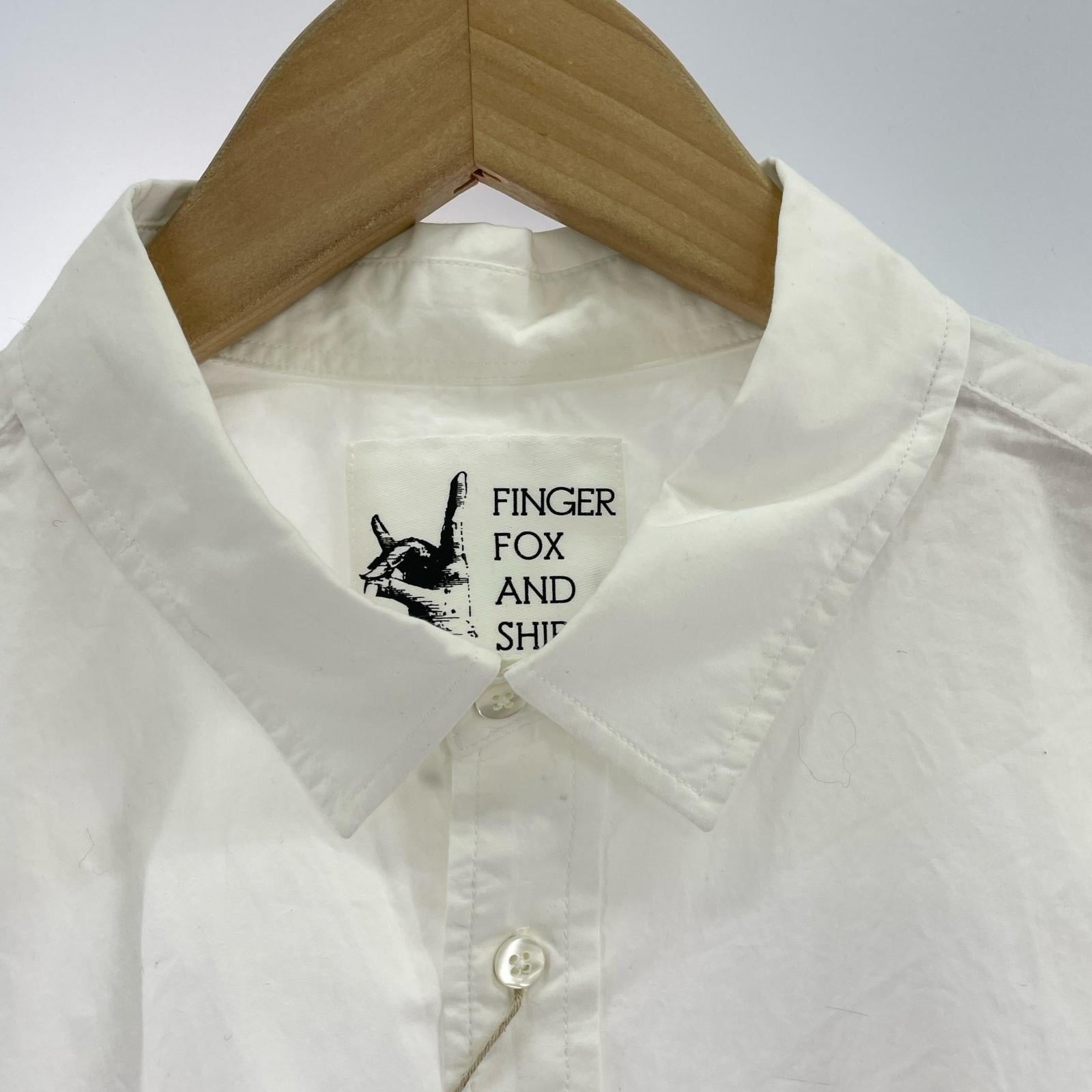 長袖シャツ FINGER FOX AND SHIRTS 白 ホワイト