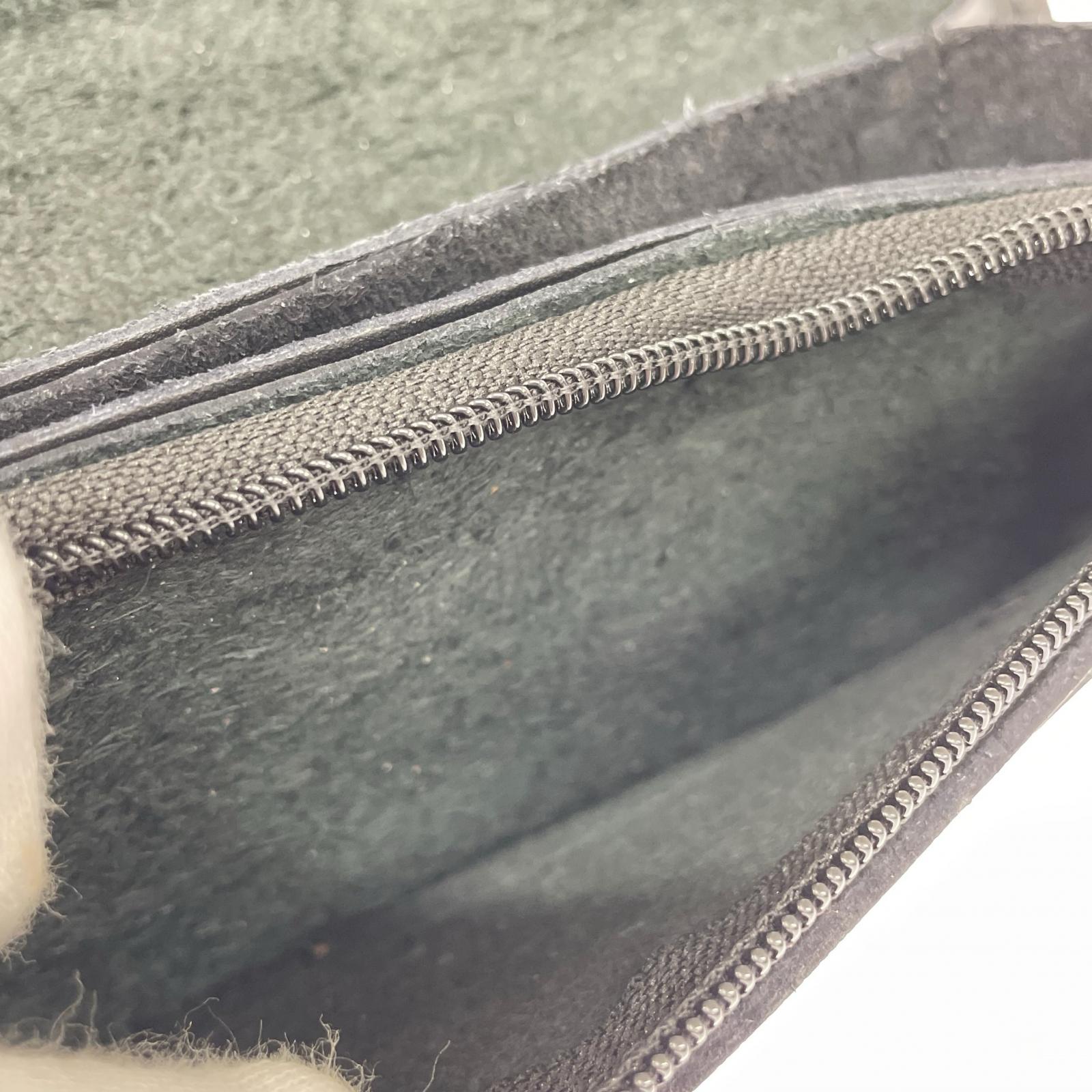 長財布 GENUINE LEATHER トラッカーウォレット ブラック