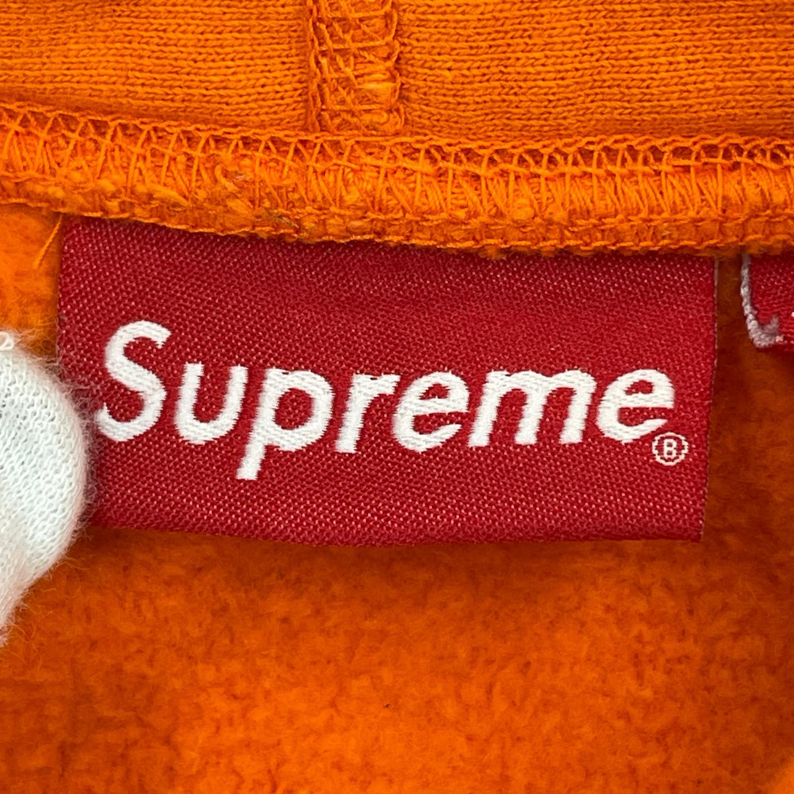 パーカー Supreme chenille applique hooded XL オレンジ オレンジ