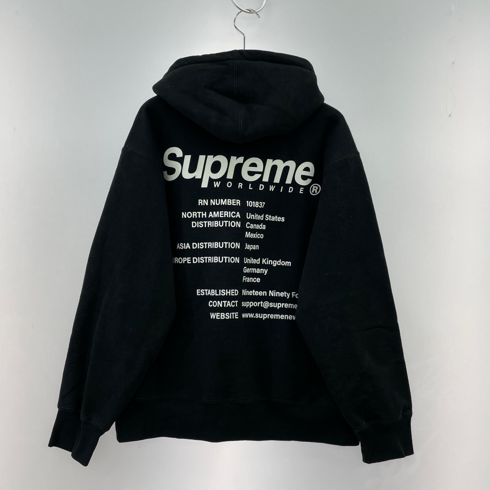 パーカー Worldwide Hooded Sweatshirt 黒 M ブラック
