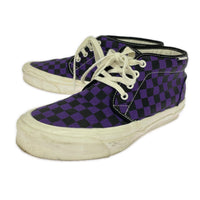 スニーカー VANS authentic チェッカーフラッグ 紫 (27) 27cm (US9 UK8 1/2 EU44) パープル