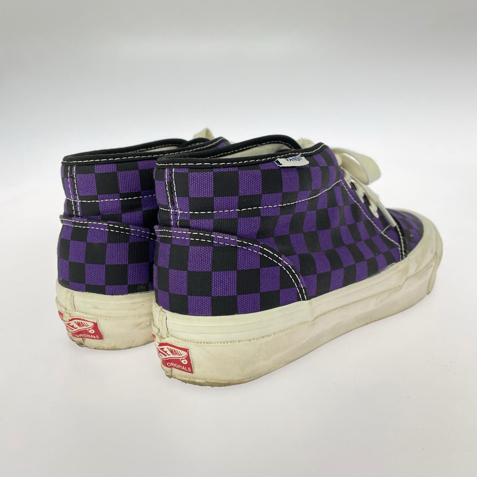 スニーカー VANS authentic チェッカーフラッグ 紫 (27) 27cm (US9 UK8 1/2 EU44) パープル