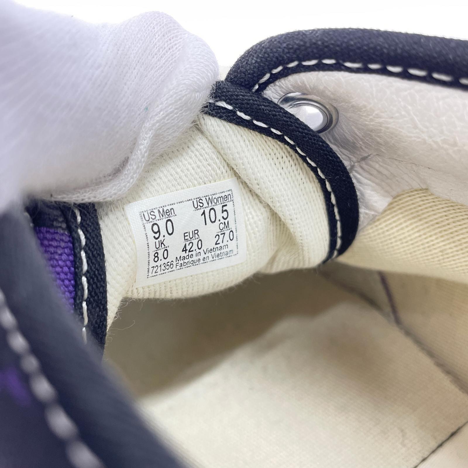スニーカー VANS authentic チェッカーフラッグ 紫 (27) 27cm (US9 UK8 1/2 EU44) パープル