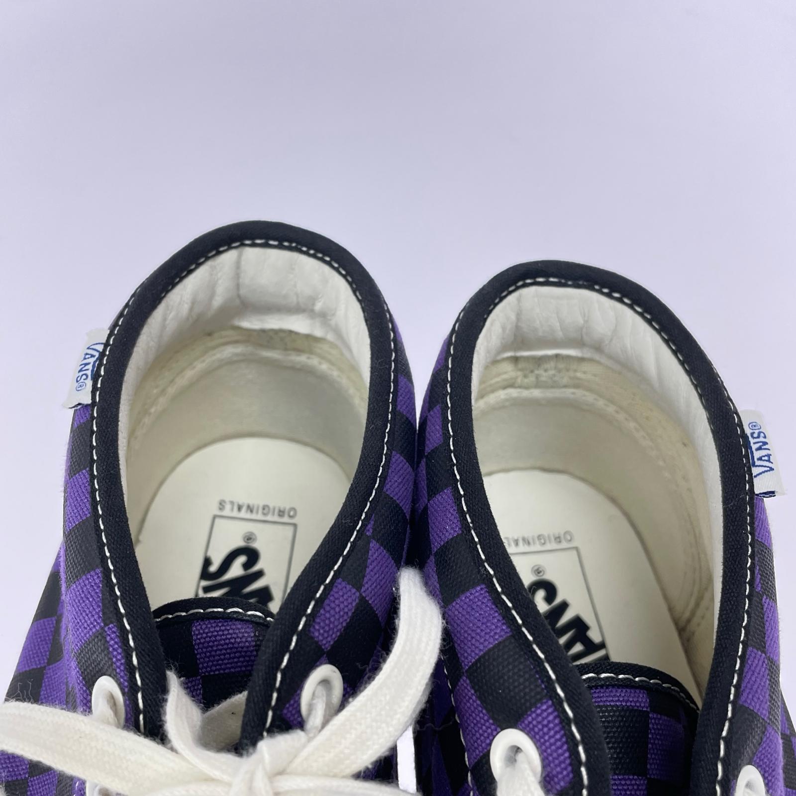 スニーカー VANS authentic チェッカーフラッグ 紫 (27) 27cm (US9 UK8 1/2 EU44) パープル