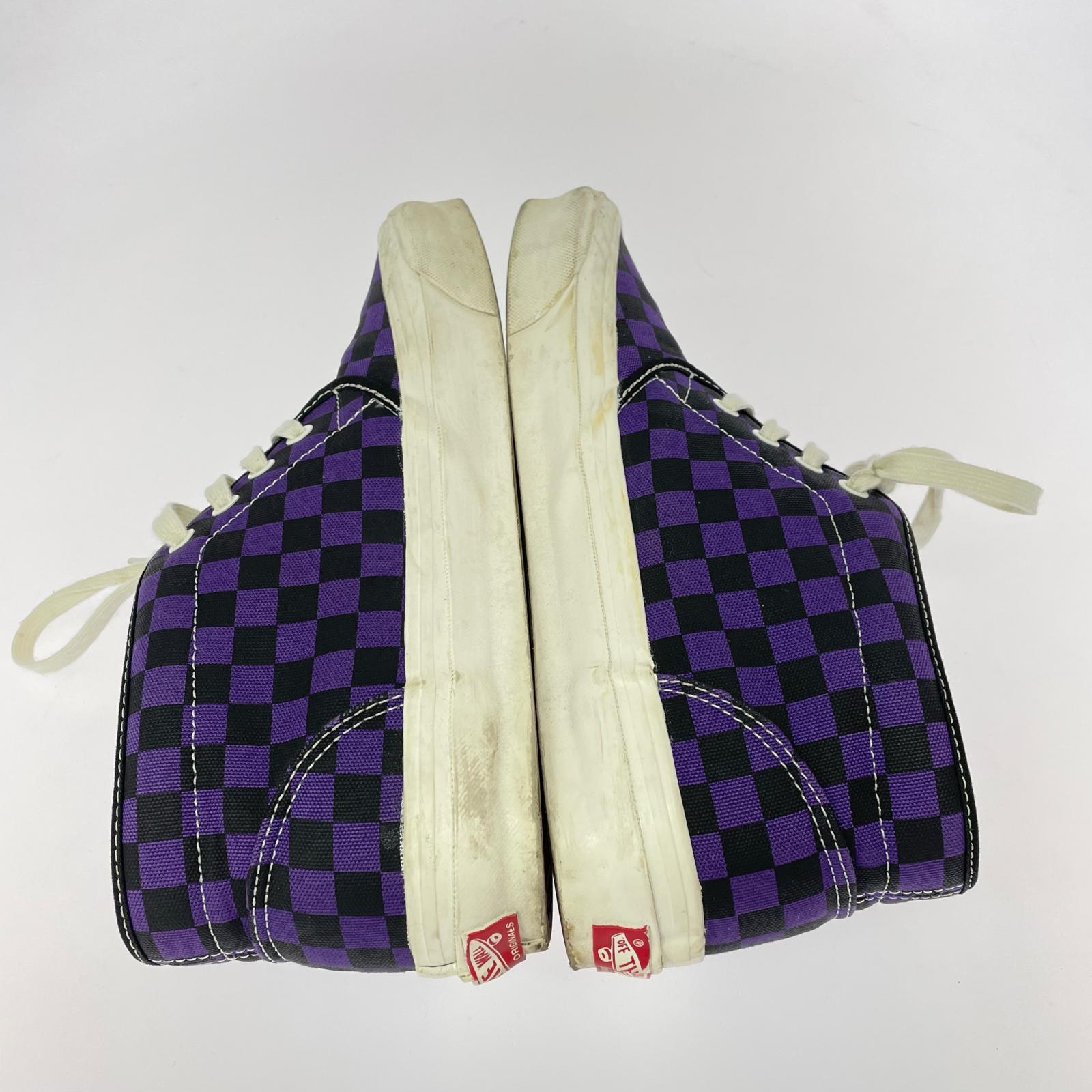 スニーカー VANS authentic チェッカーフラッグ 紫 (27) 27cm (US9 UK8 1/2 EU44) パープル