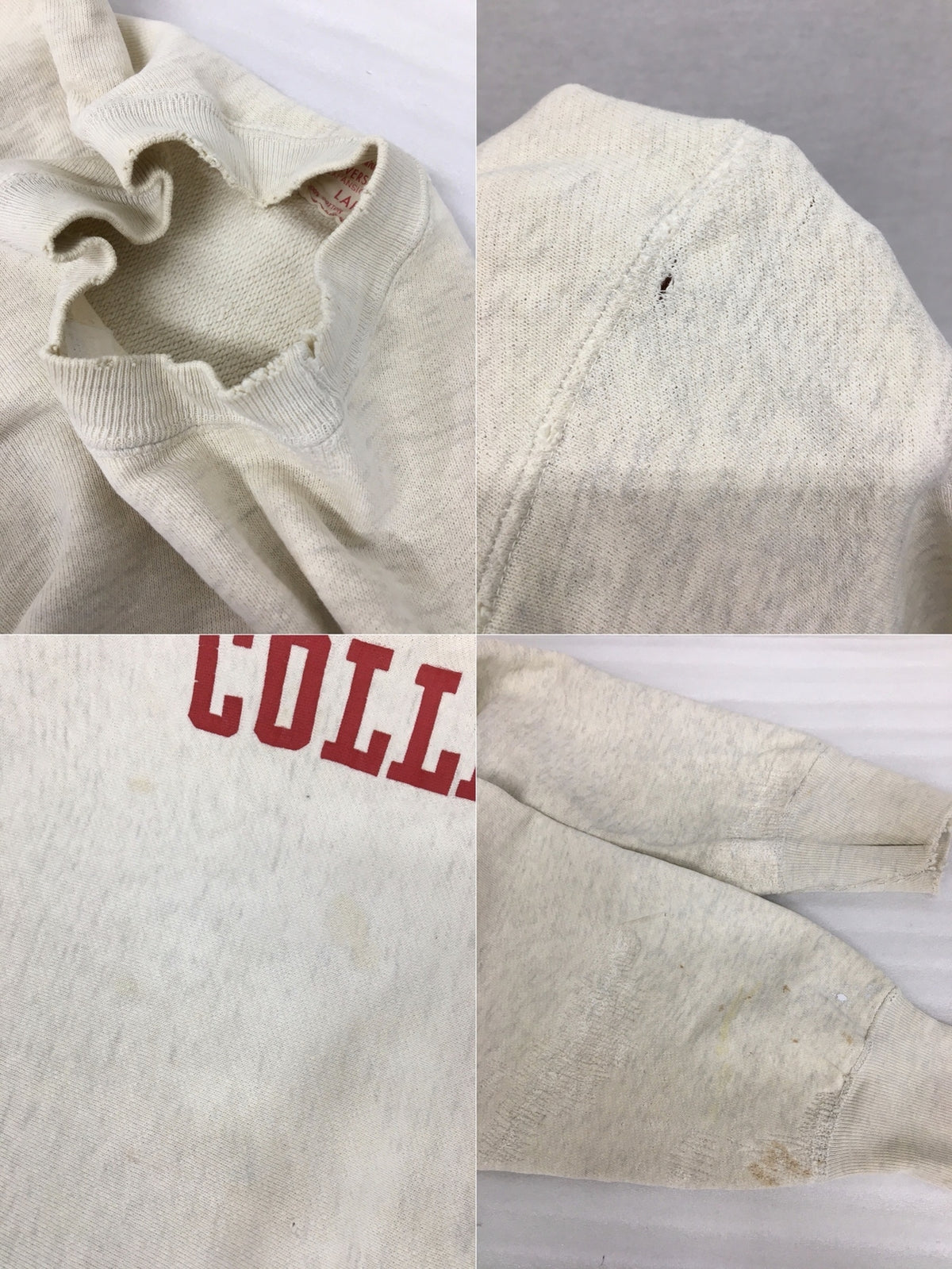 スウェット 60s タタキタグ BRYAN COLLEGE リバースウィーブスウェット(L)