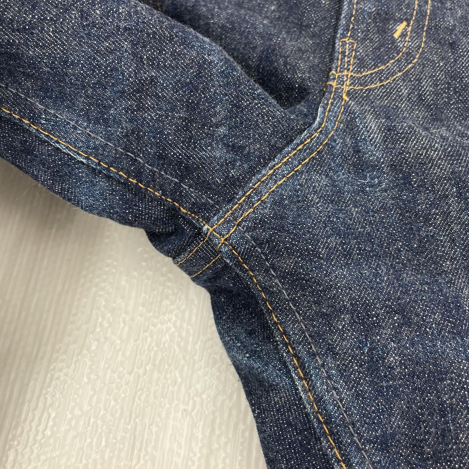 デニムパンツ or slow リジッドデニムパンツ XS 濃紺インディゴ