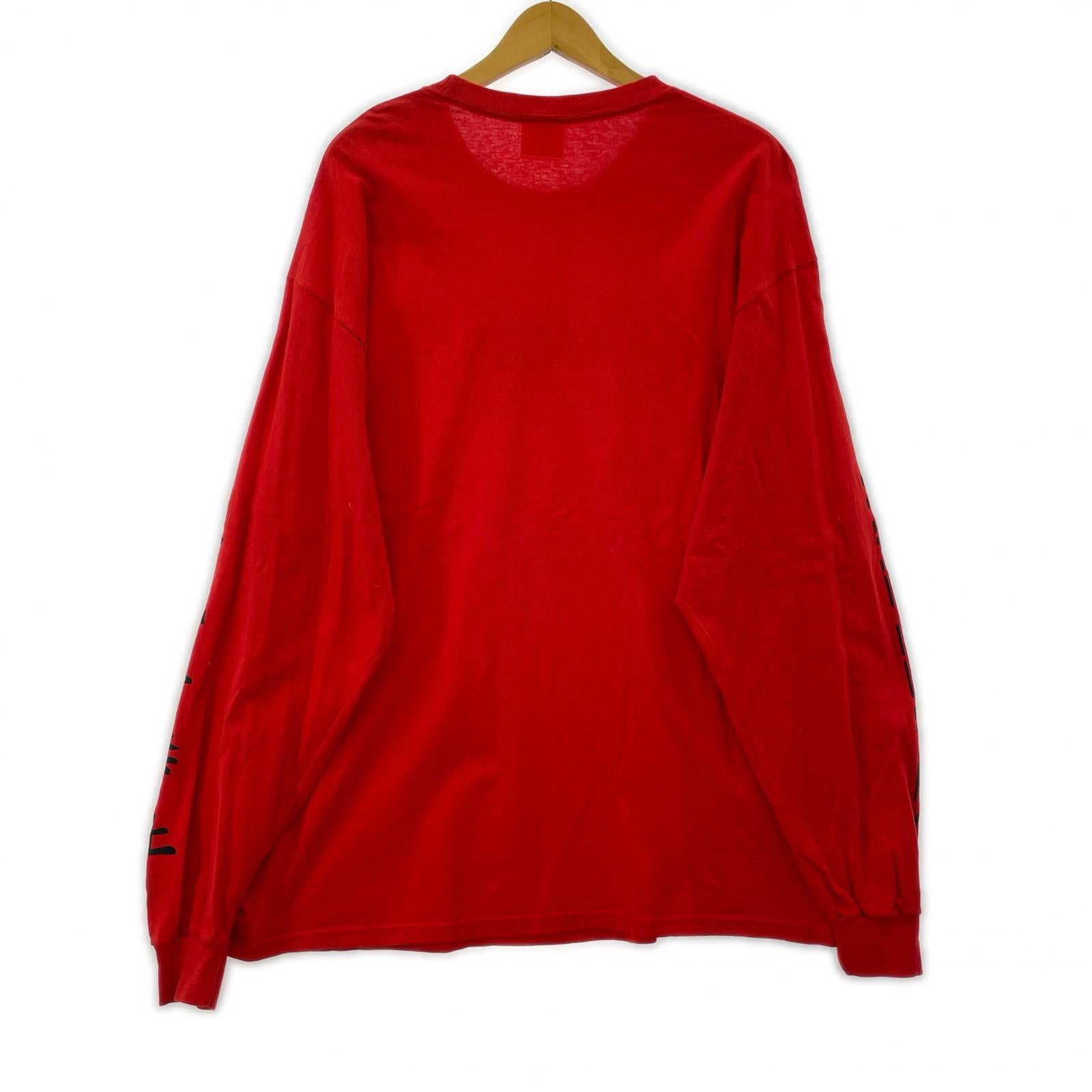 長袖Tシャツ FANZA 赤 L