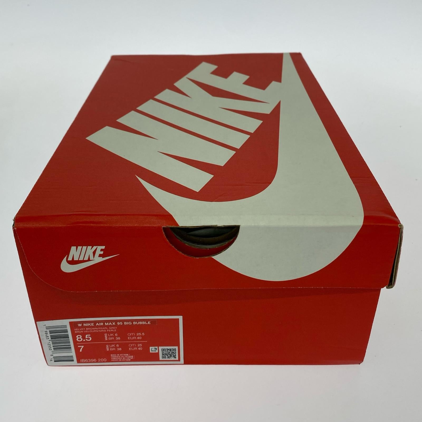 スニーカー AIR MAX 95 VELVET BROWN 25.5cm 25.5cm (US7 1/2 UK7 EU41) ブラウン