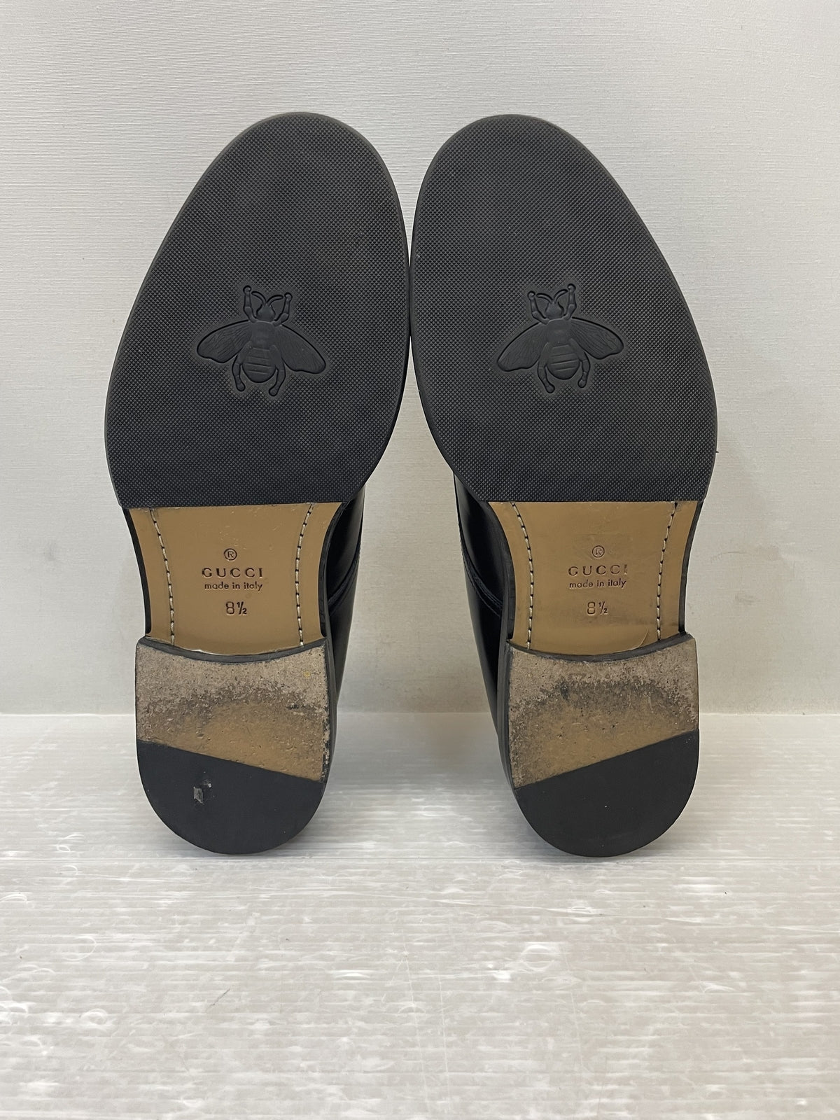 GUCCI シェリーライン レザードレスシューズ 8 1/2 黒