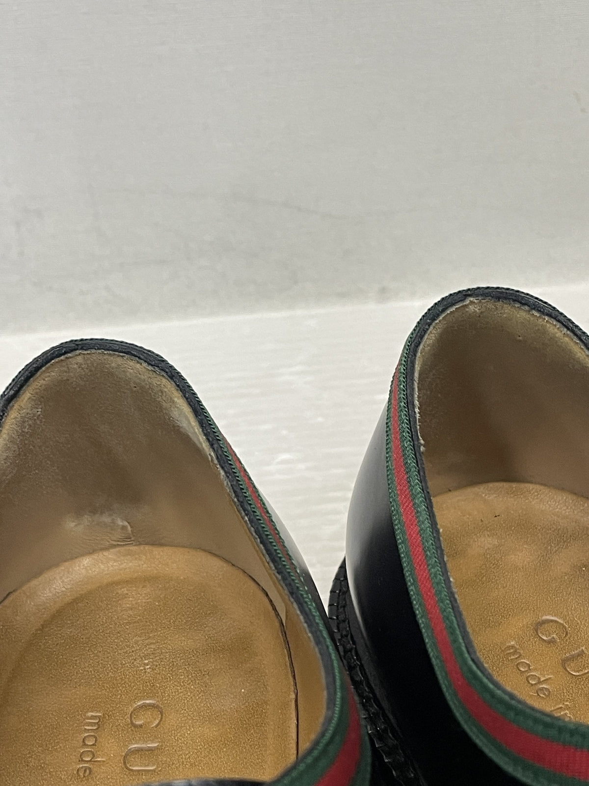 GUCCI シェリーライン レザードレスシューズ 8 1/2 黒