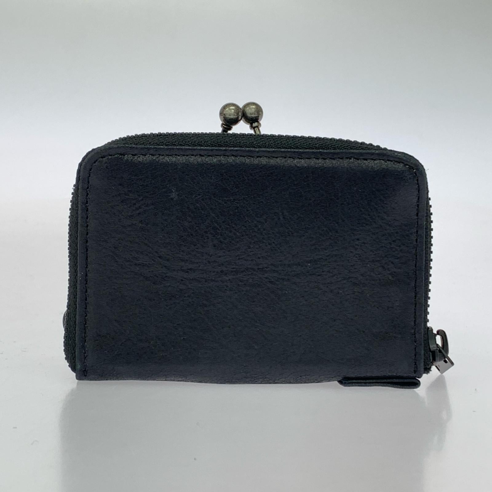 コインケース MATAL CLASP LEATHER ブラック