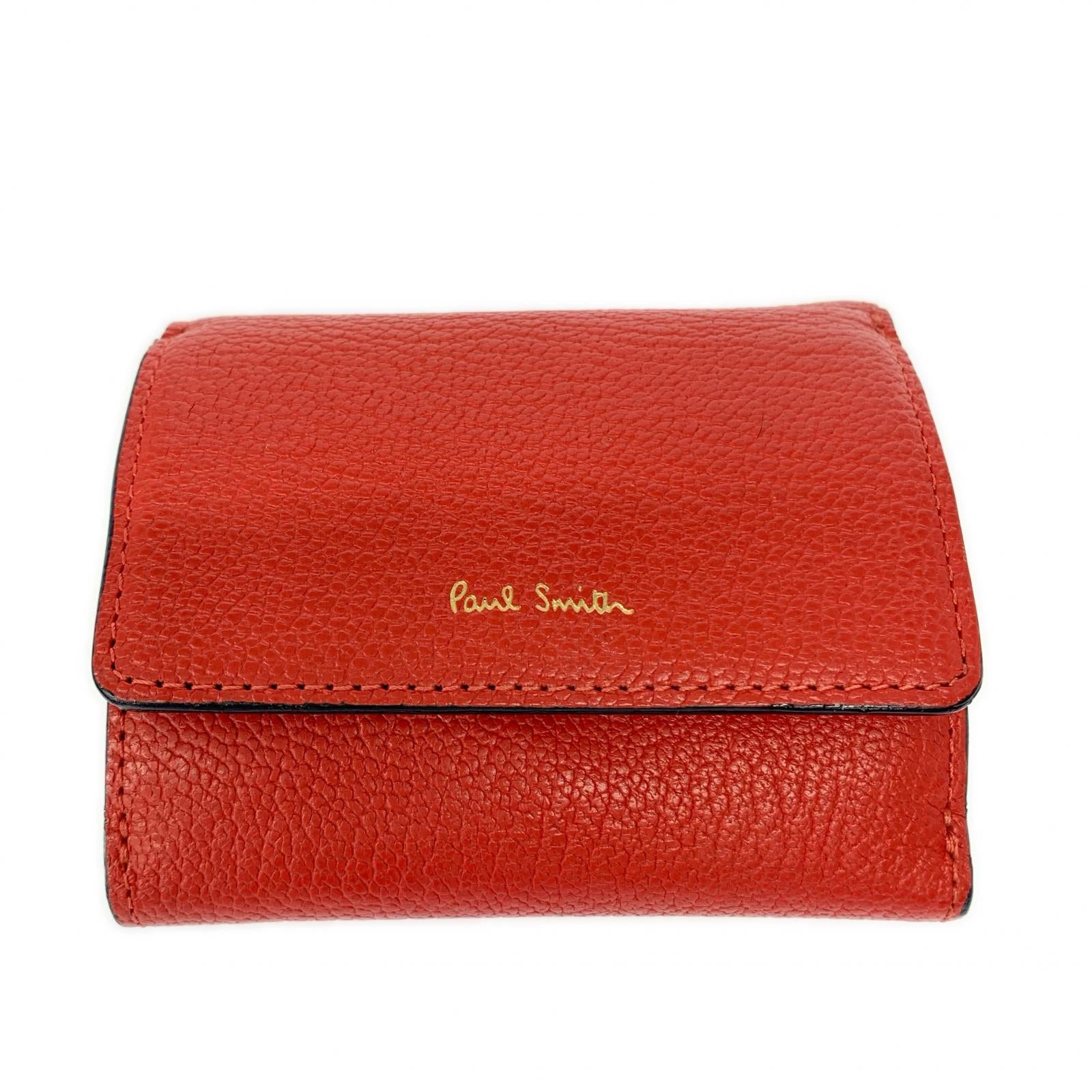 コンパクトウォレット レザーコンパクトウォレット RED レッド