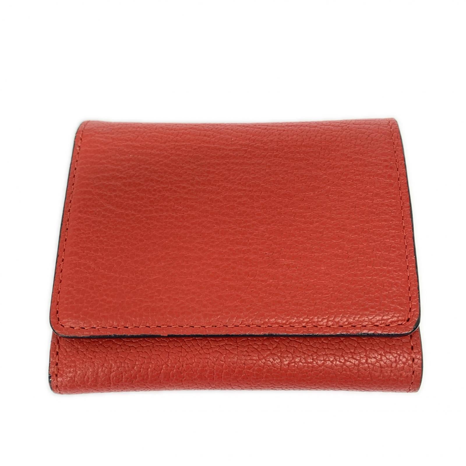 コンパクトウォレット レザーコンパクトウォレット RED レッド