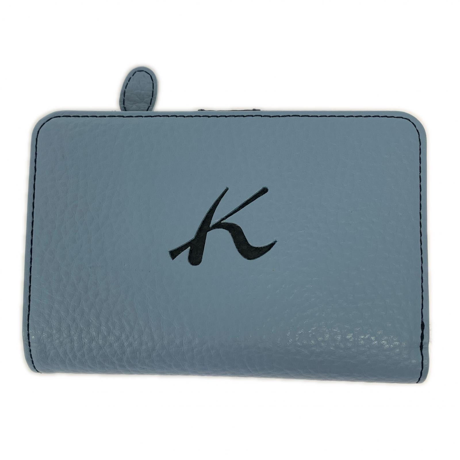 コンパクトウォレット Kマーク 二つ折り財布 BLU ブルー