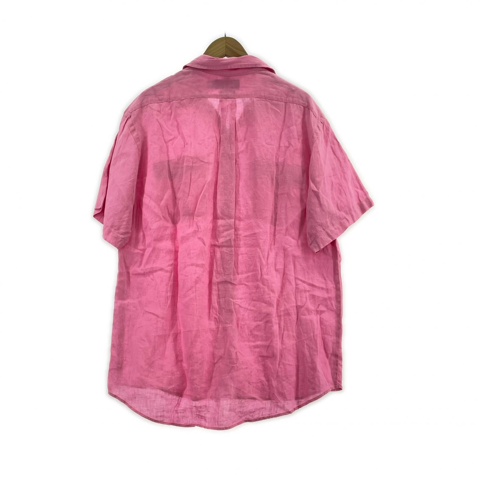半袖シャツ Resort Linen S/Sシャツ ピンク (XL) ピンク