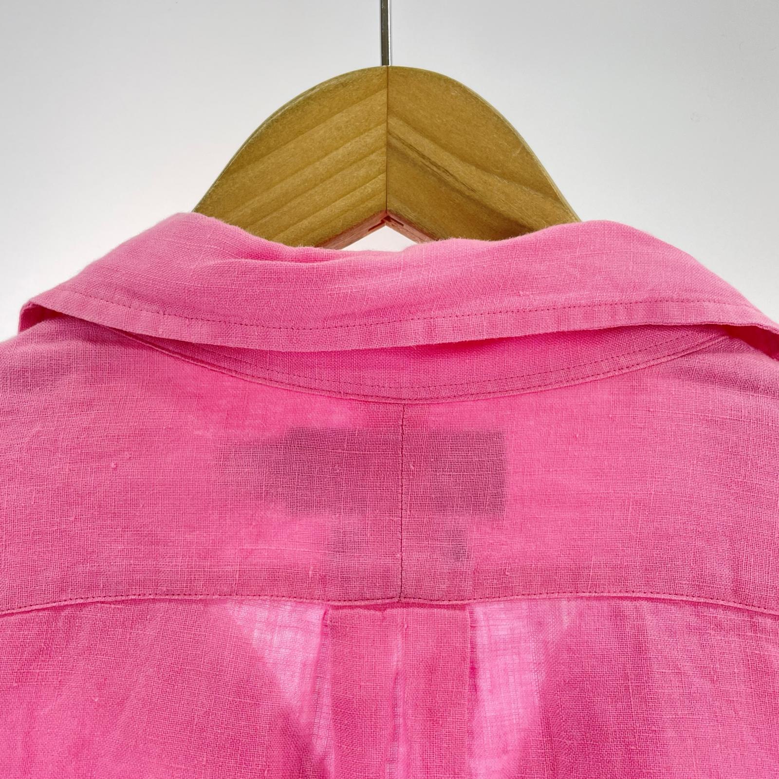 半袖シャツ Resort Linen S/Sシャツ ピンク (XL) ピンク