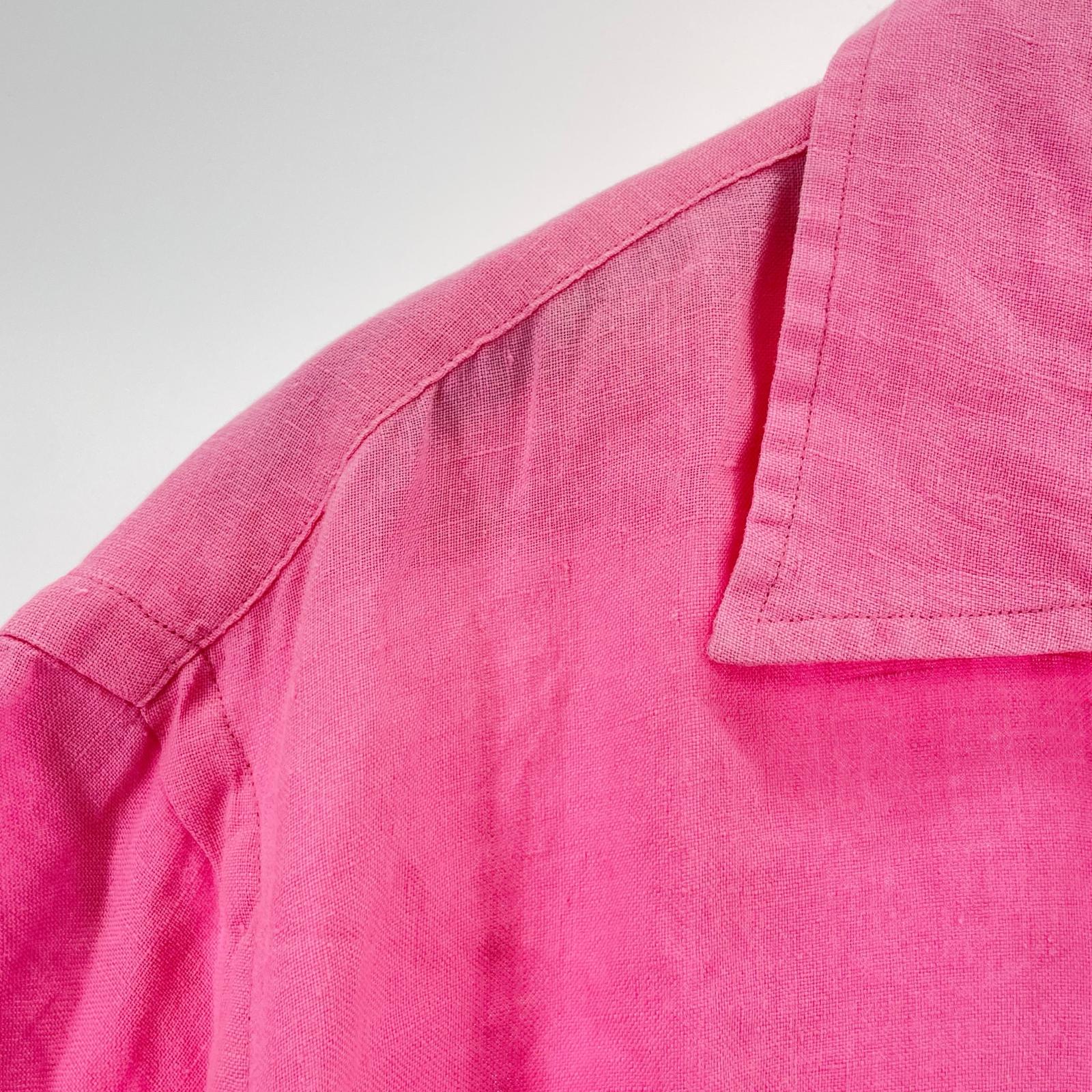 半袖シャツ Resort Linen S/Sシャツ ピンク (XL) ピンク