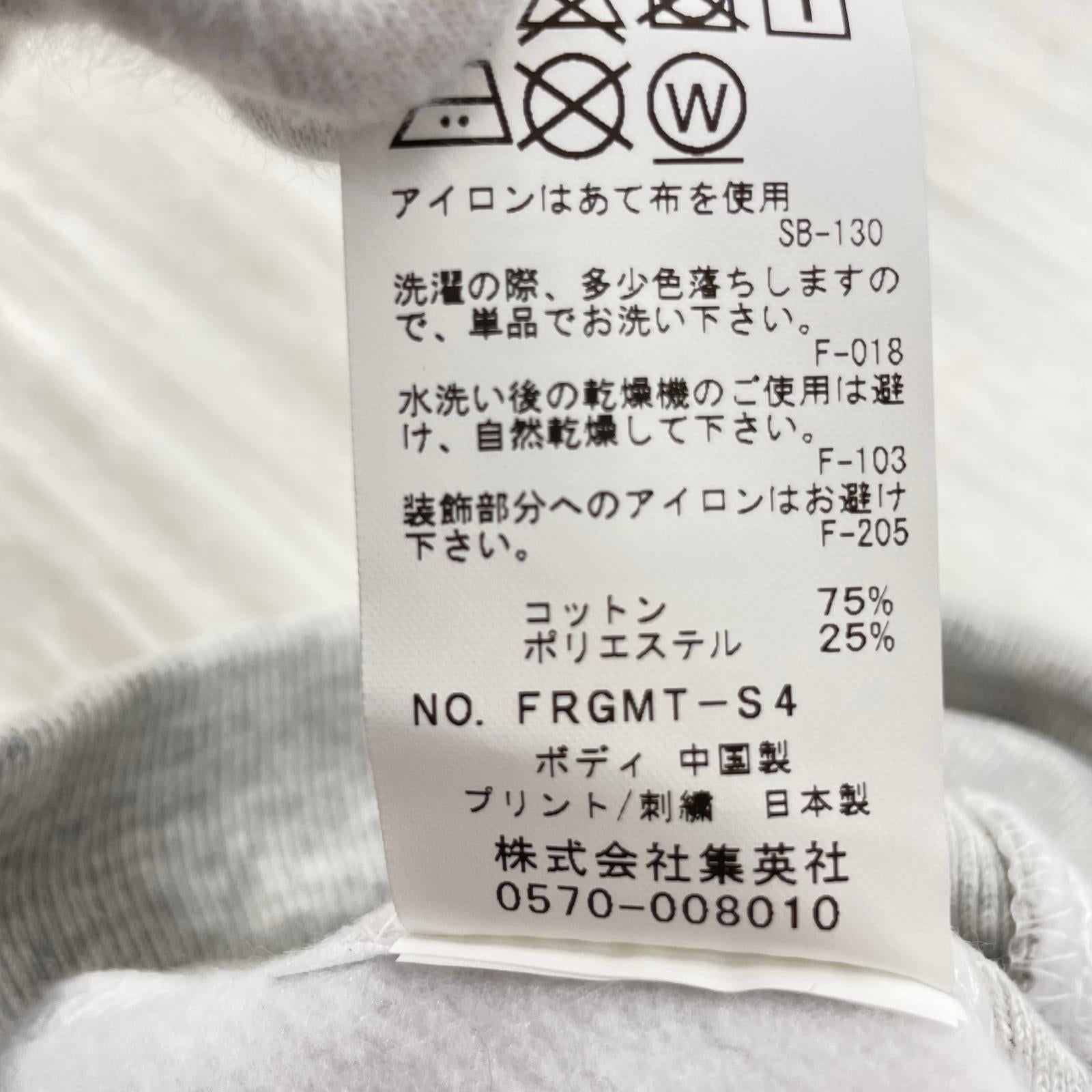 パーカー fragment design FRGMT UNV HOODIE カレッジロゴパーカー グレー M グレー