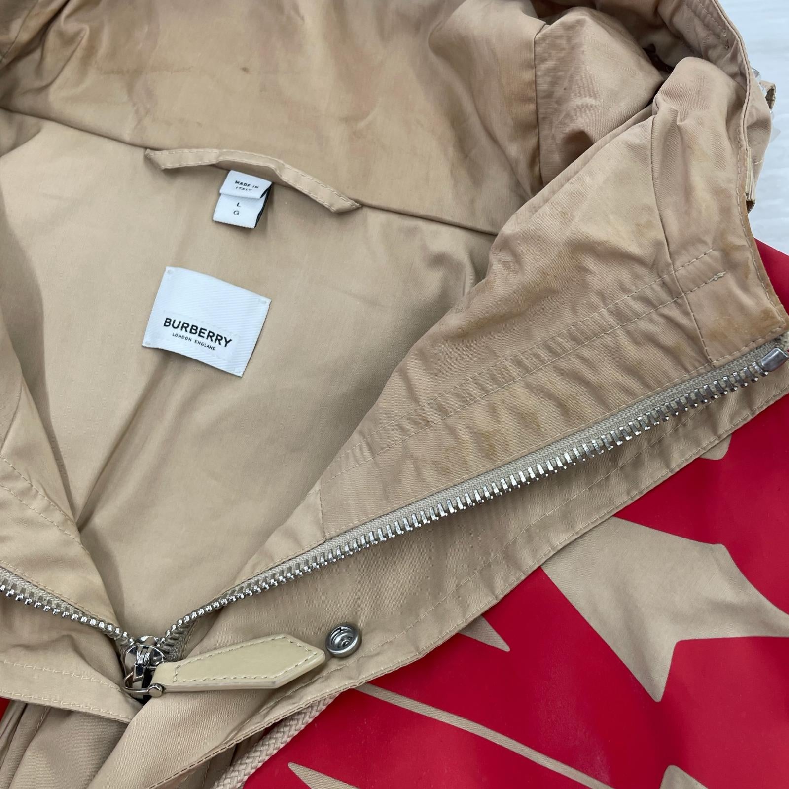 ジャケット BURBERRY 22SS ユニバーサル パスポート アノラックパーカー L ベージュ L ベージュ