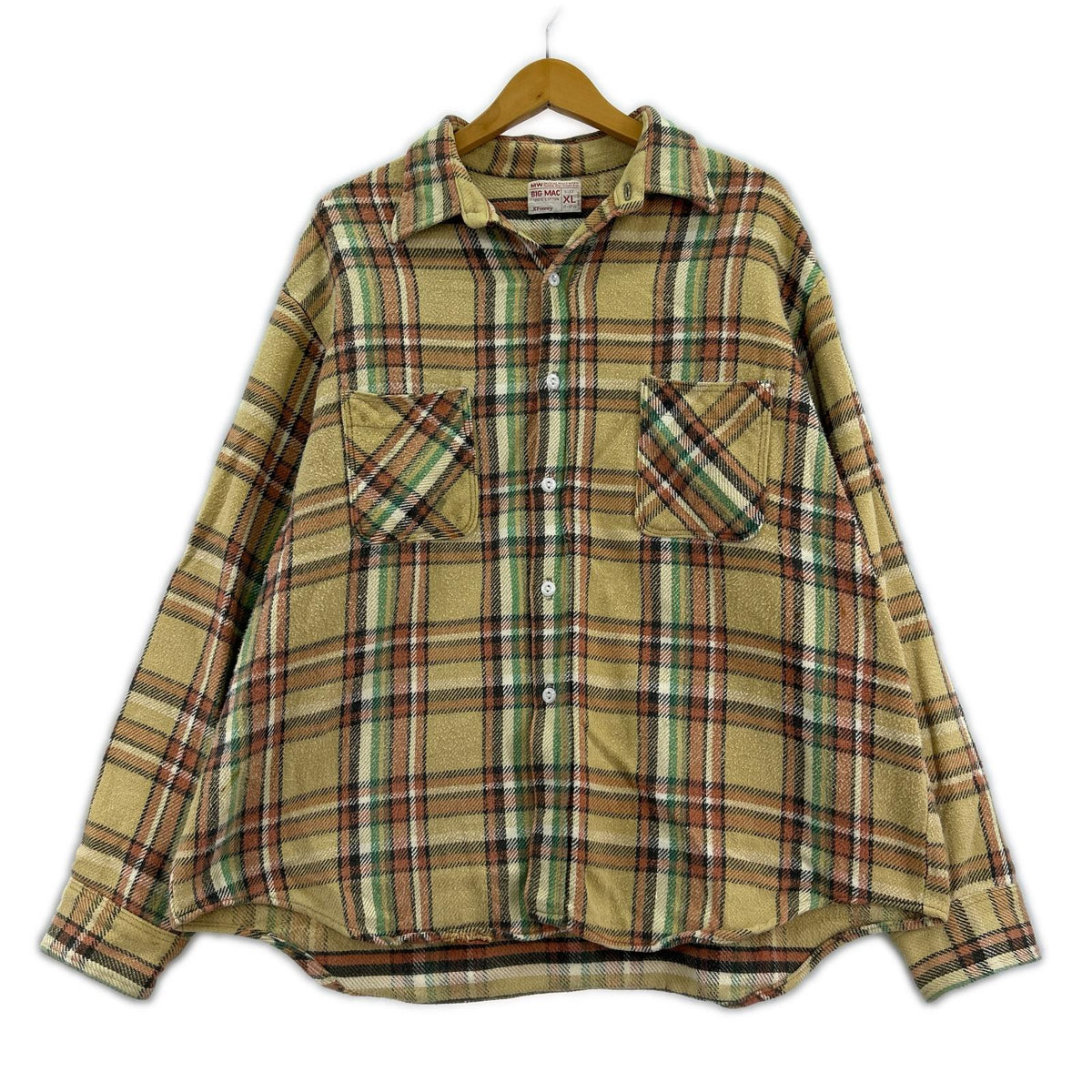 長袖シャツ 70s BICMAC ヘビネル ベージュ