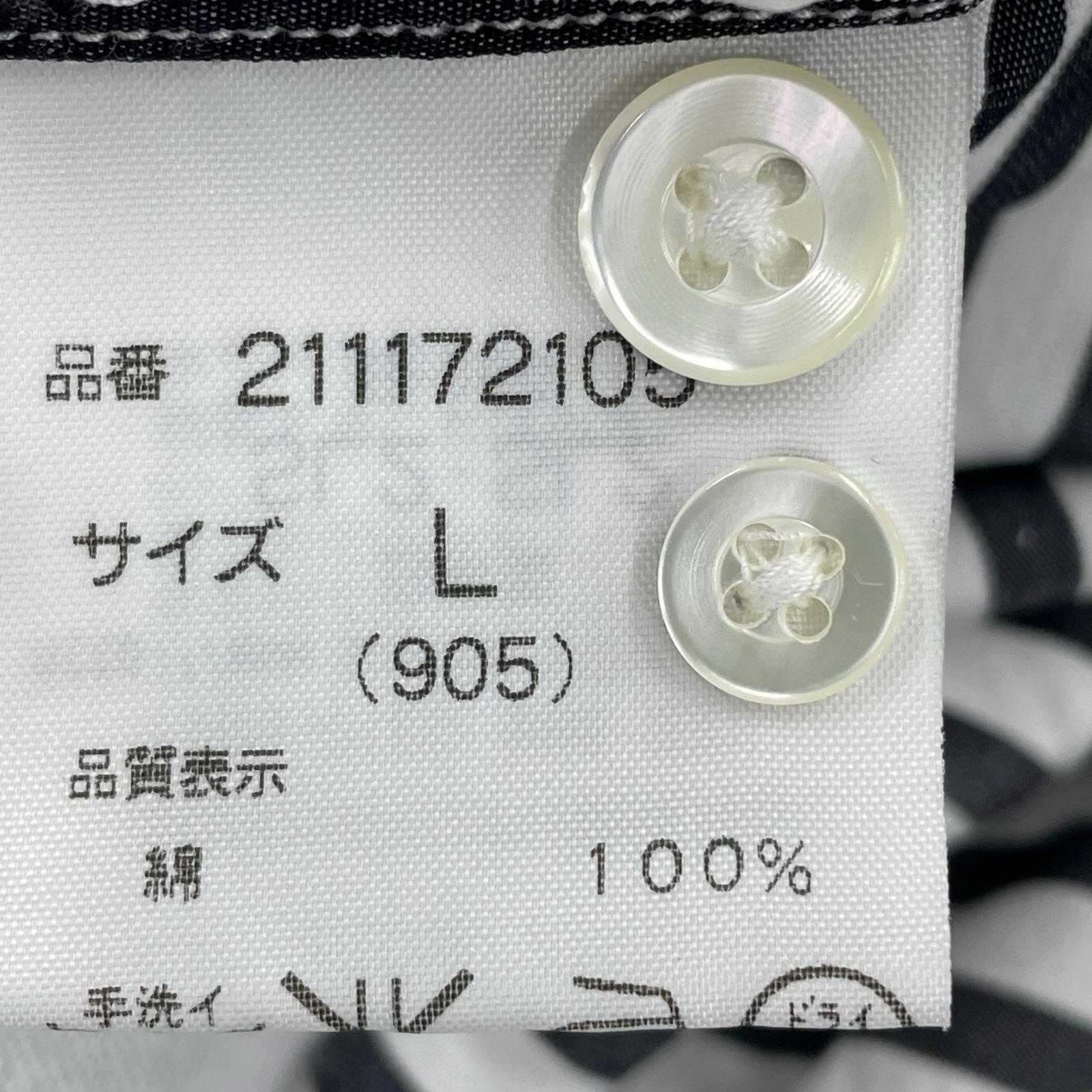 長袖シャツ ストライプ シャツ L