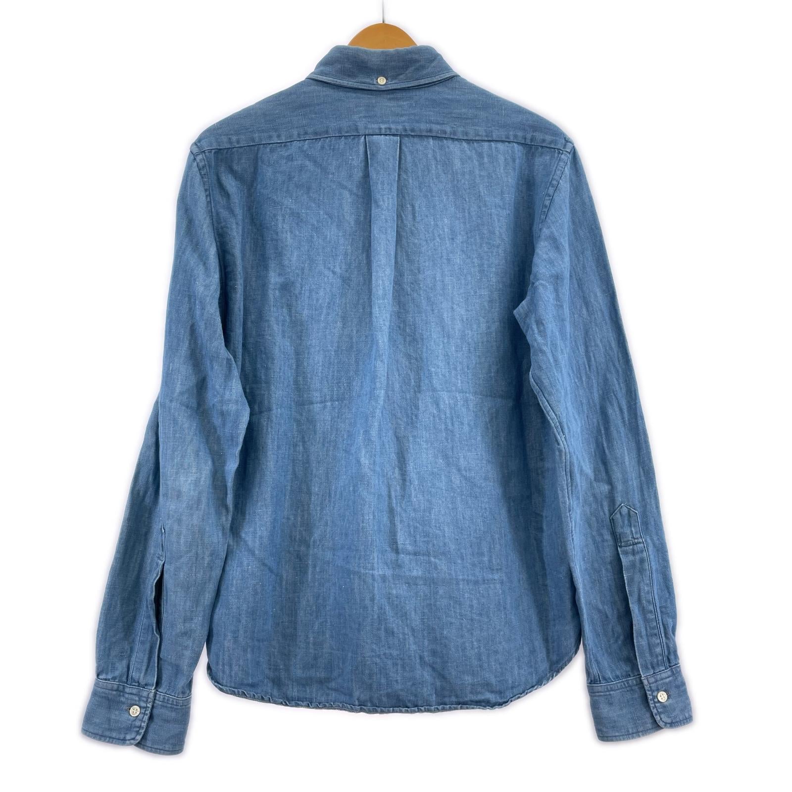 長袖シャツ JELADO シャンブレーシャツ 青 (M) M