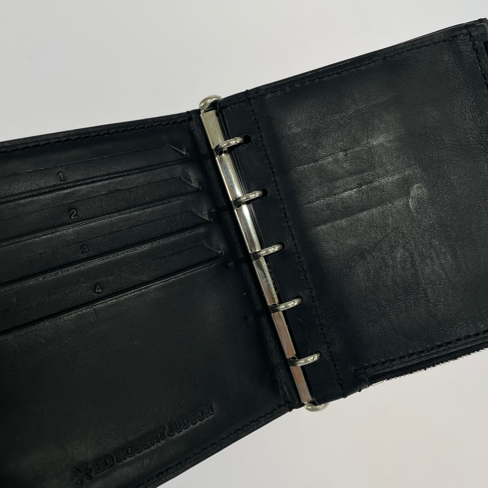 コンパクトウォレット ED ROBERT JUDSON Binder Half Wallet 黒 ブラック