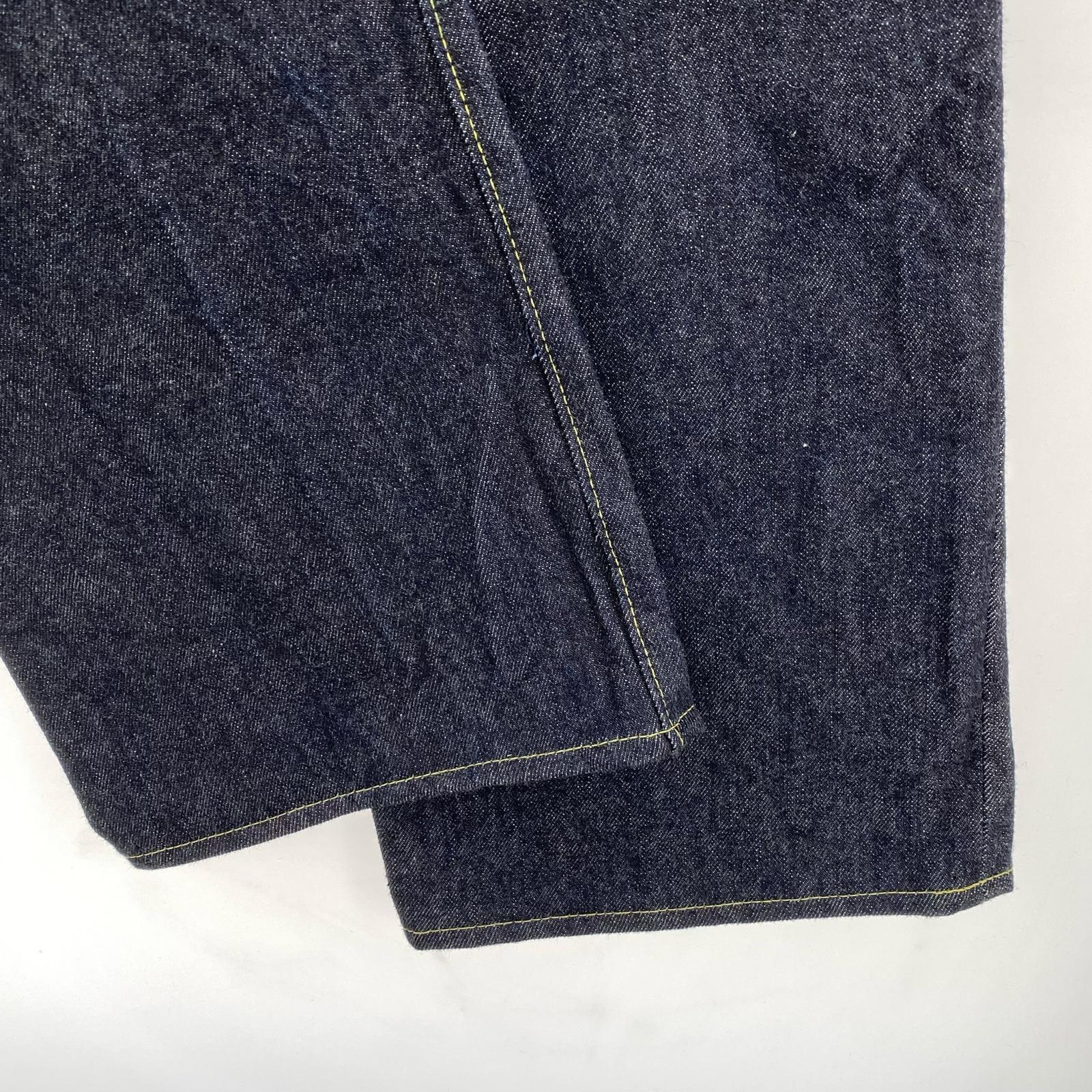 デニムパンツ TCB jeans 大戦モデル ボタンフライデニムパンツ 34 ネイビー