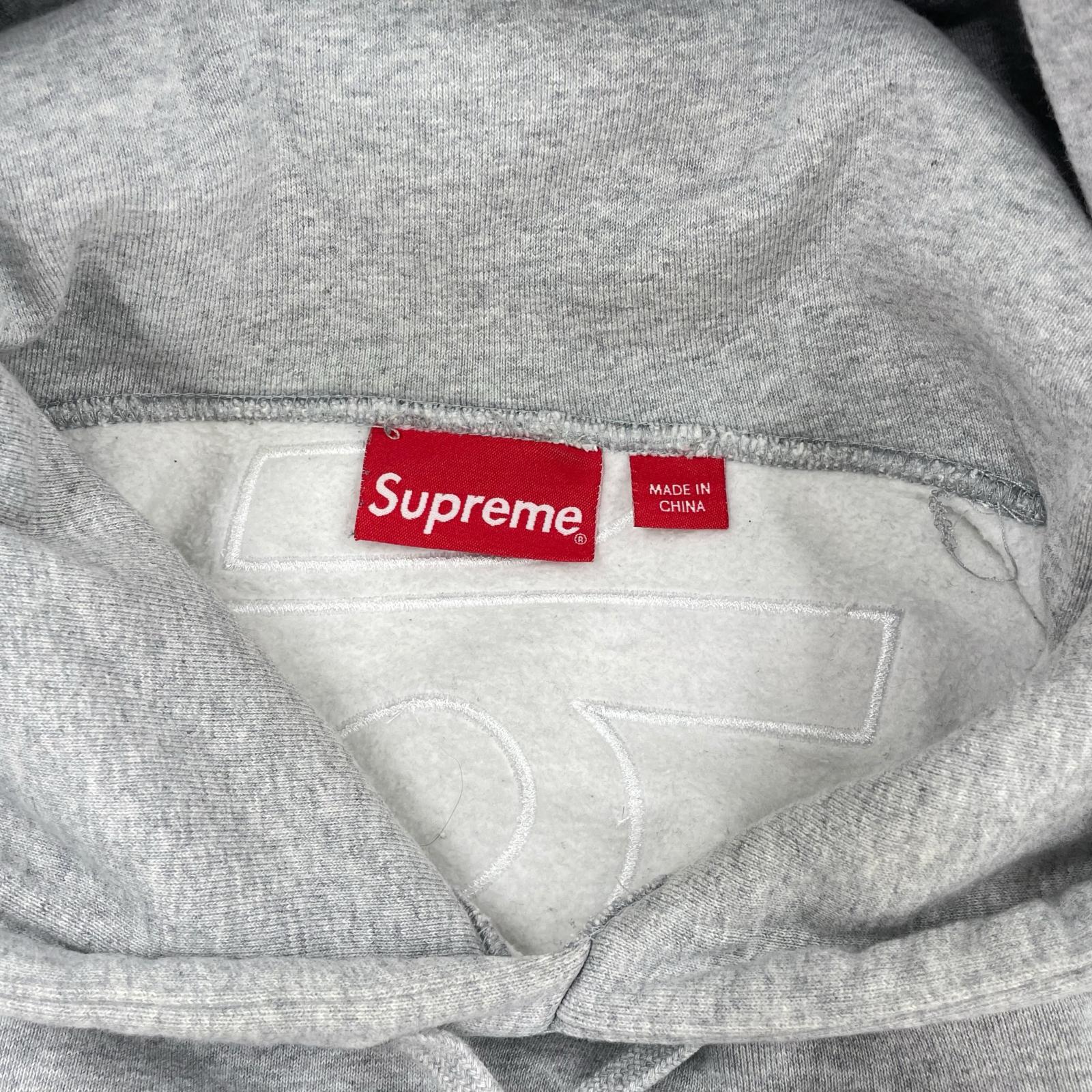 パーカー 25aw satin applique グレー M M グレー