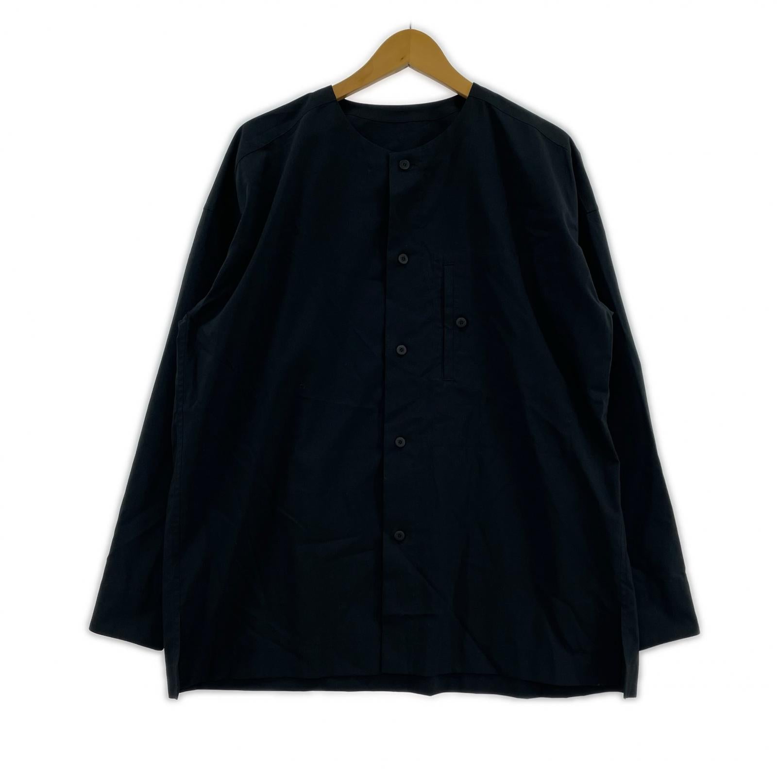長袖シャツ ISSEY MIYAKE 132.5 ノーカラーシャツ 2 ブラック 2 ブラック