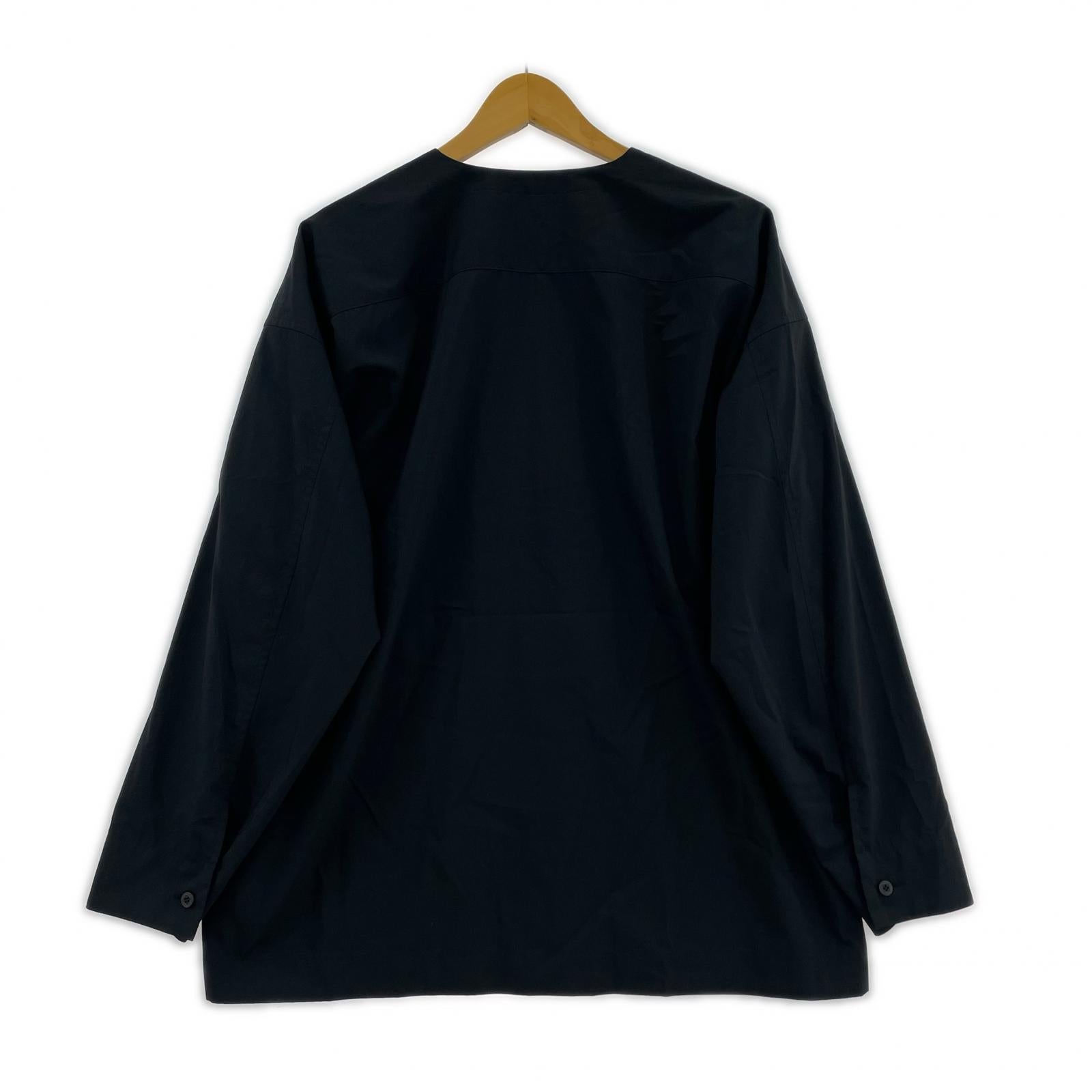 長袖シャツ ISSEY MIYAKE 132.5 ノーカラーシャツ 2 ブラック 2 ブラック