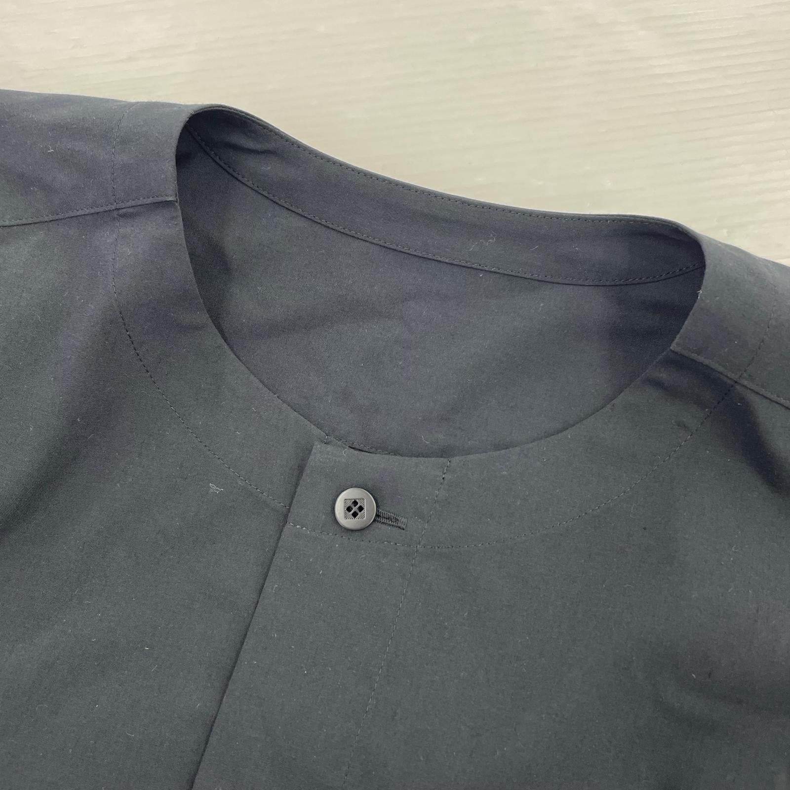 長袖シャツ ISSEY MIYAKE 132.5 ノーカラーシャツ 2 ブラック 2 ブラック