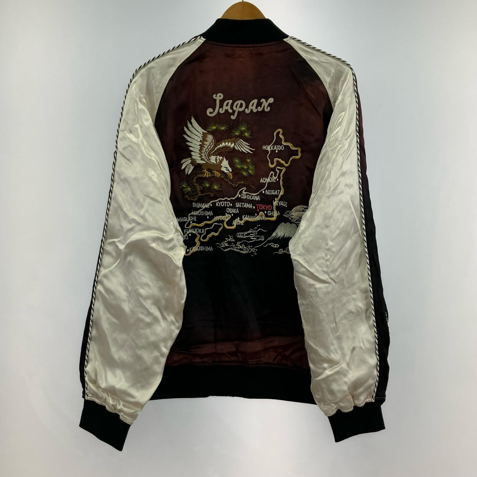 ジャケット スカジャン レーヨン ブラウン (XL) ブラウン
