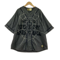 半袖シャツ KAPITAL 25SS 綿ウール GREAT KOUNTRY ベースボールシャツ F ダークグレー グレー
